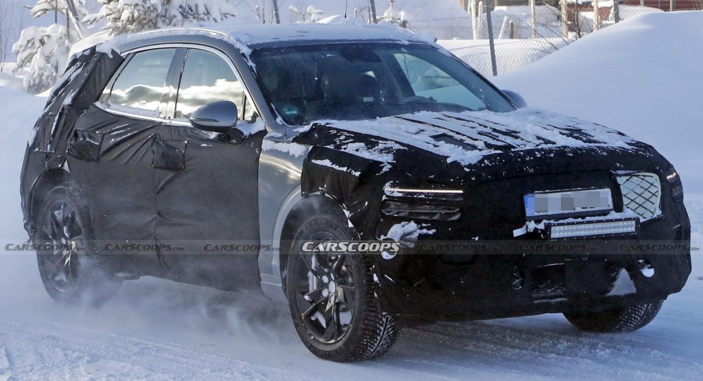  Electrified Genesis GV70 Caught Catching Some Late Winter Testing In Sweden