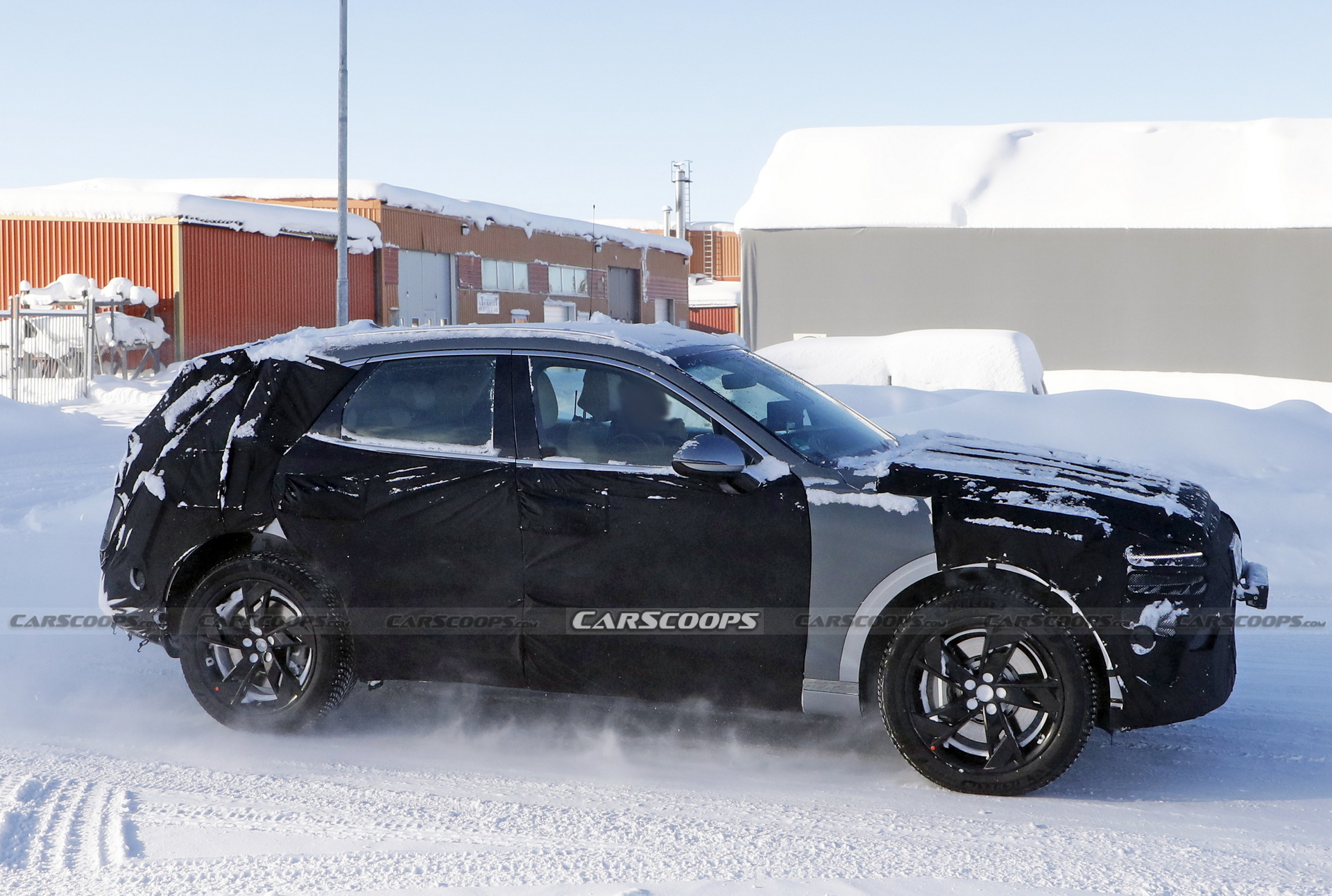 Electrified Genesis GV70 Caught Catching Some Late Winter Testing In Sweden