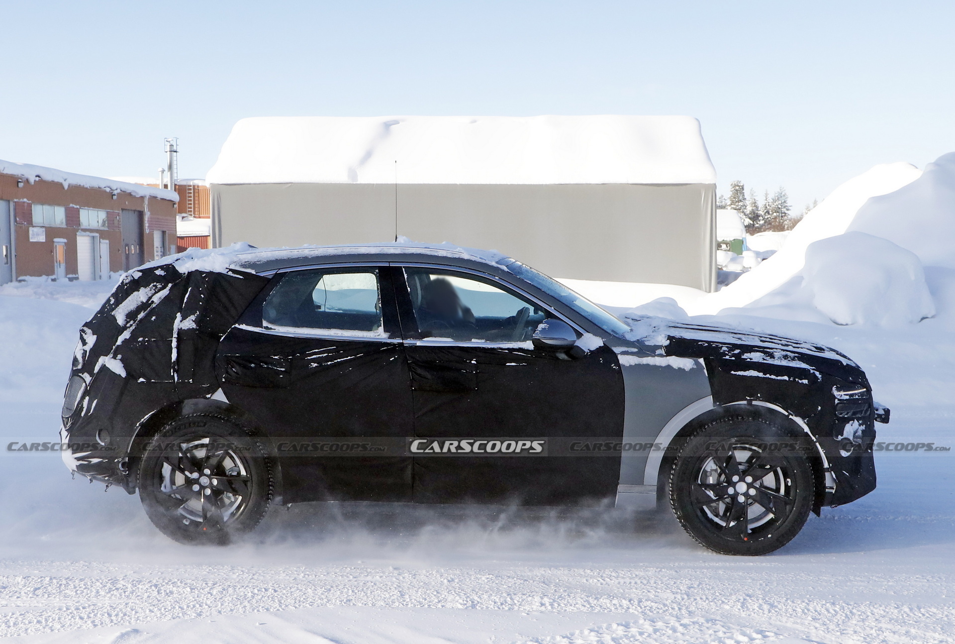Electrified Genesis GV70 Caught Catching Some Late Winter Testing In Sweden