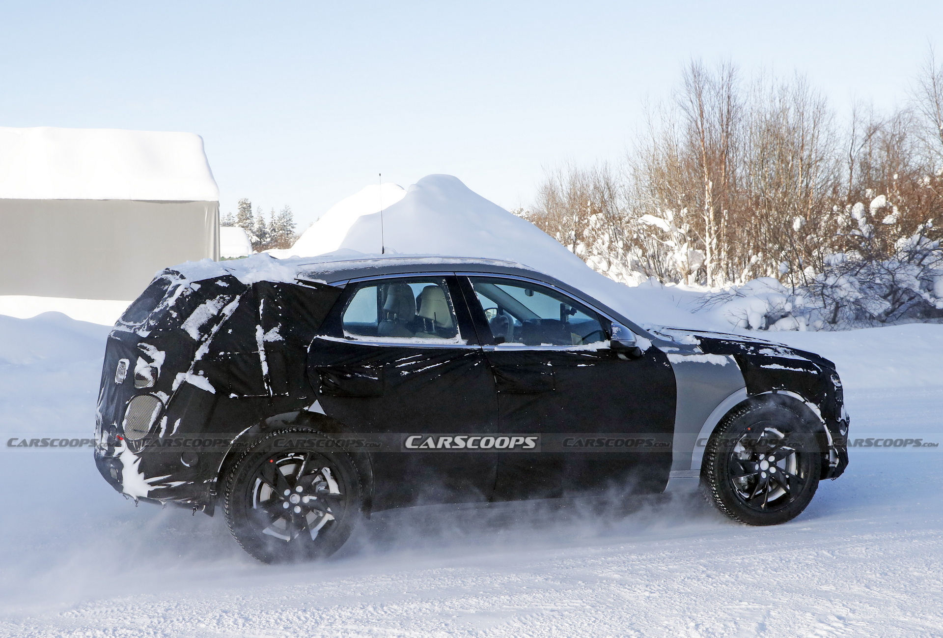 Electrified Genesis GV70 Caught Catching Some Late Winter Testing In Sweden