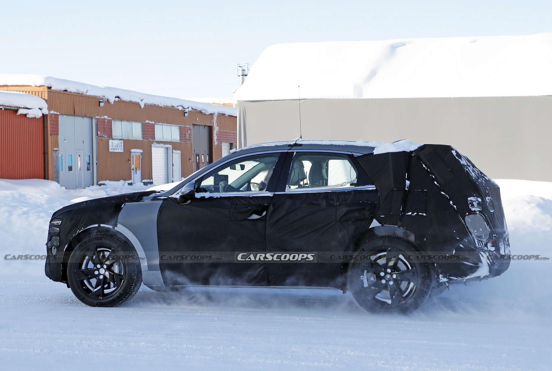 Electrified Genesis GV70 Caught Catching Some Late Winter Testing In Sweden
