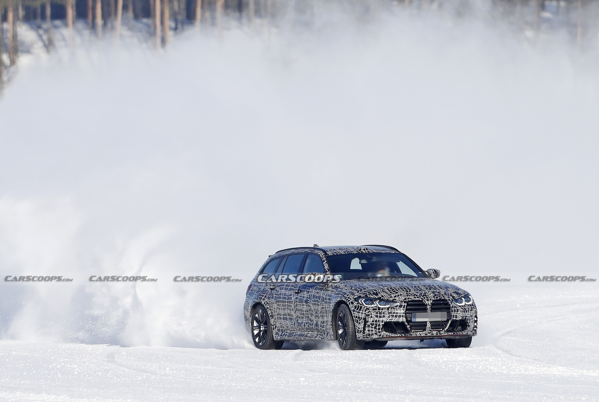 Ah To Be A 2022 BMW M3 Touring Test Driver, Running Rings In The Snow