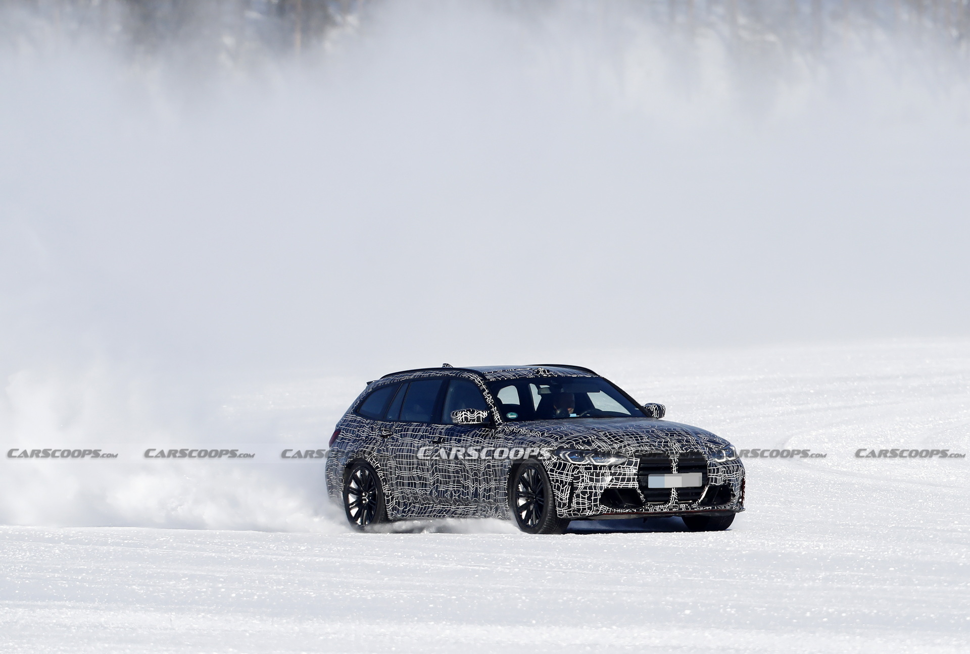 Ah To Be A 2022 BMW M3 Touring Test Driver, Running Rings In The Snow