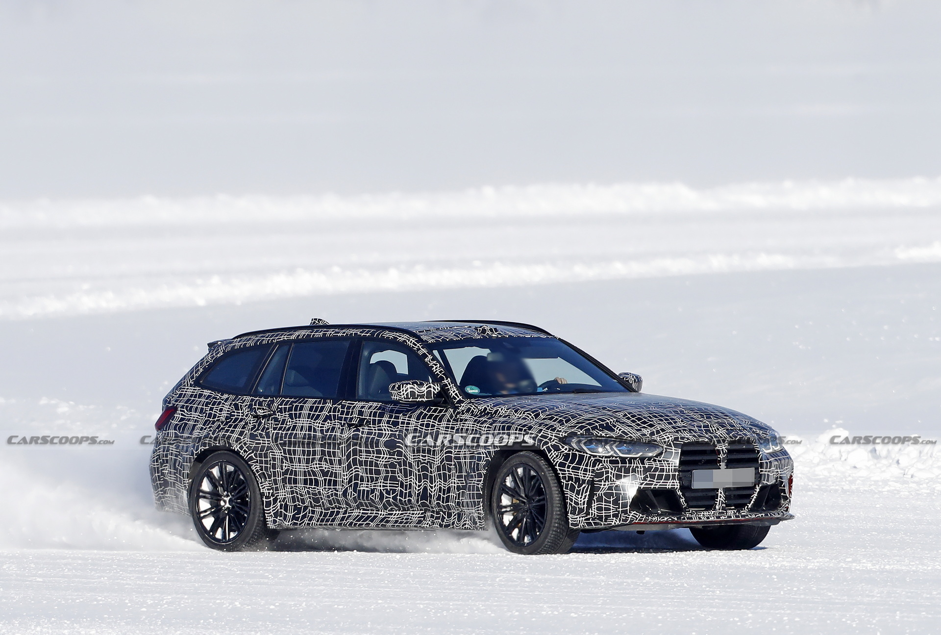 Ah To Be A 2022 BMW M3 Touring Test Driver, Running Rings In The Snow