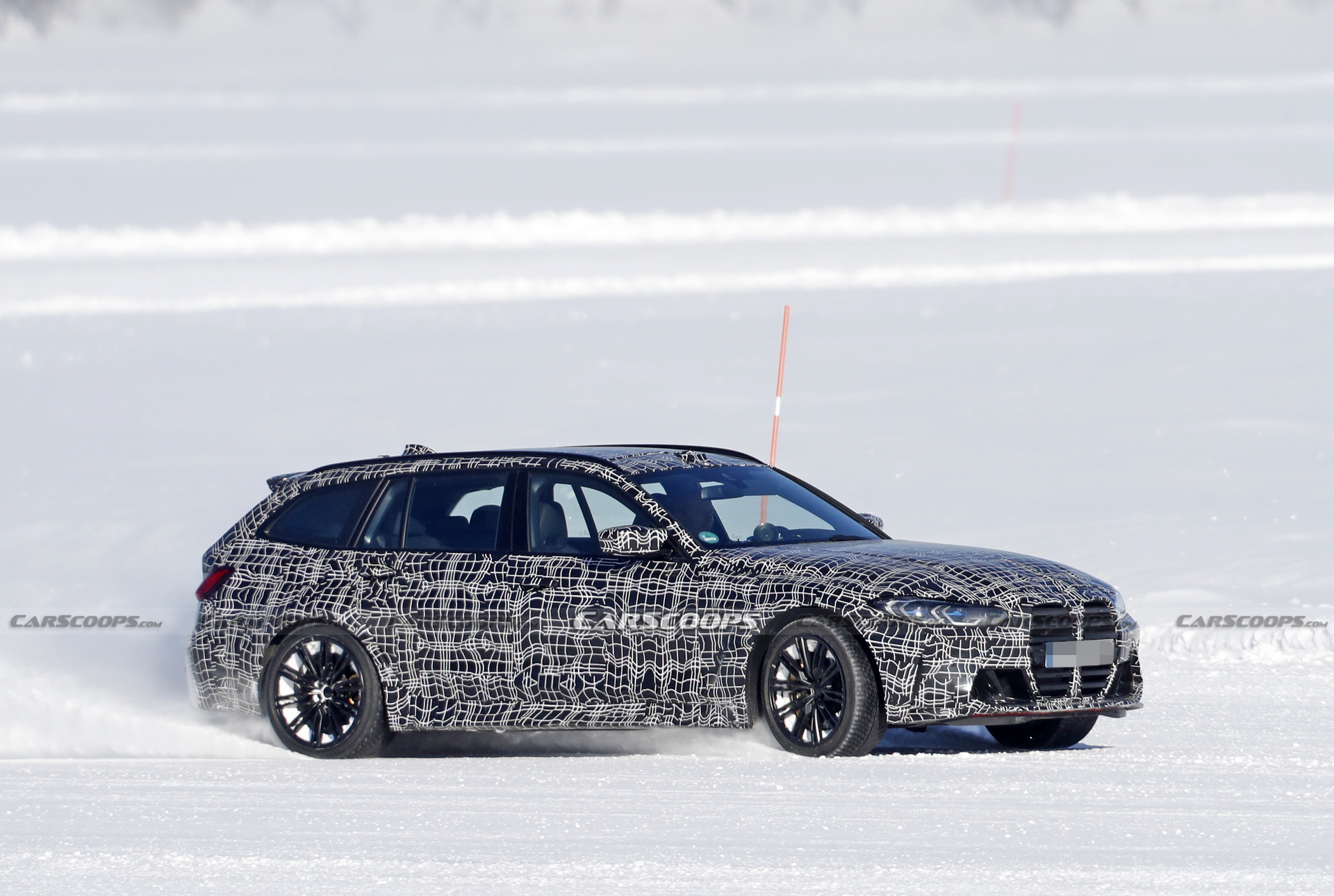 Ah To Be A 2022 BMW M3 Touring Test Driver, Running Rings In The Snow