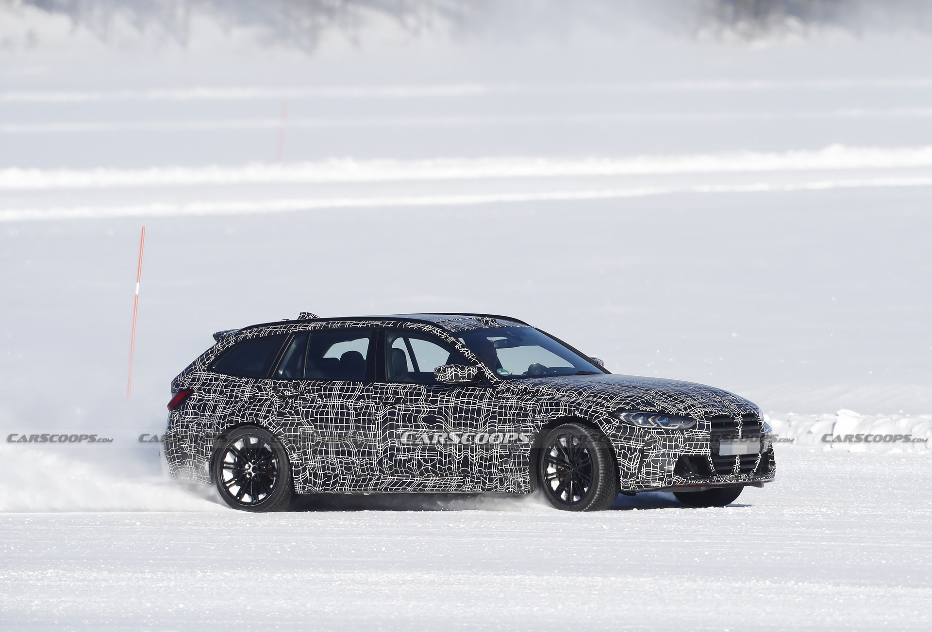 Ah To Be A 2022 BMW M3 Touring Test Driver, Running Rings In The Snow