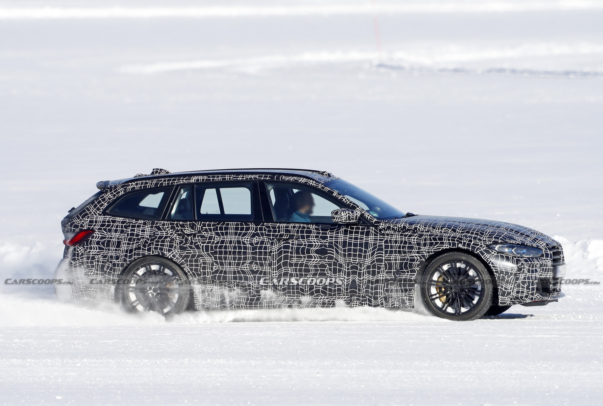 Ah To Be A 2022 BMW M3 Touring Test Driver, Running Rings In The Snow