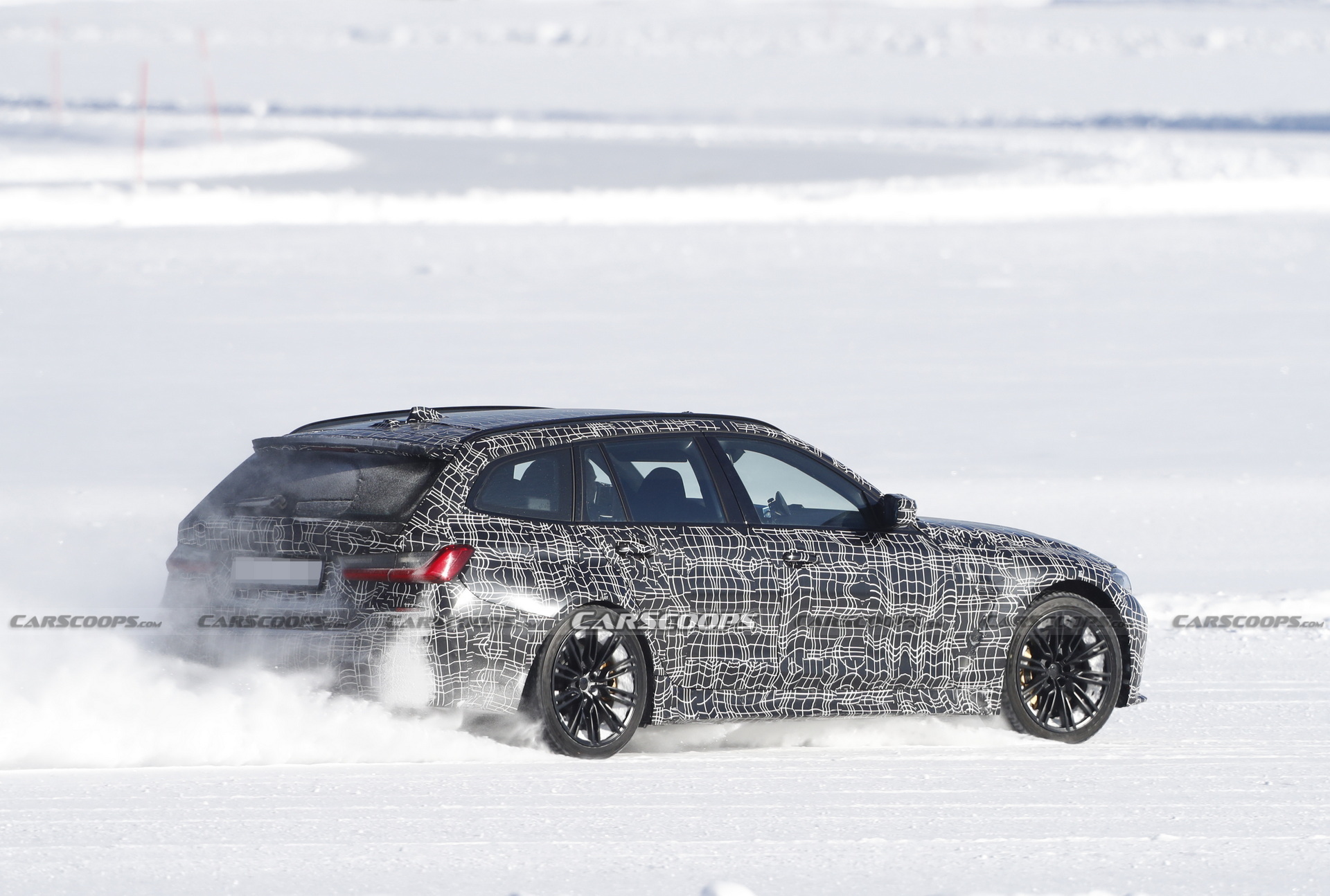 Ah To Be A 2022 BMW M3 Touring Test Driver, Running Rings In The Snow