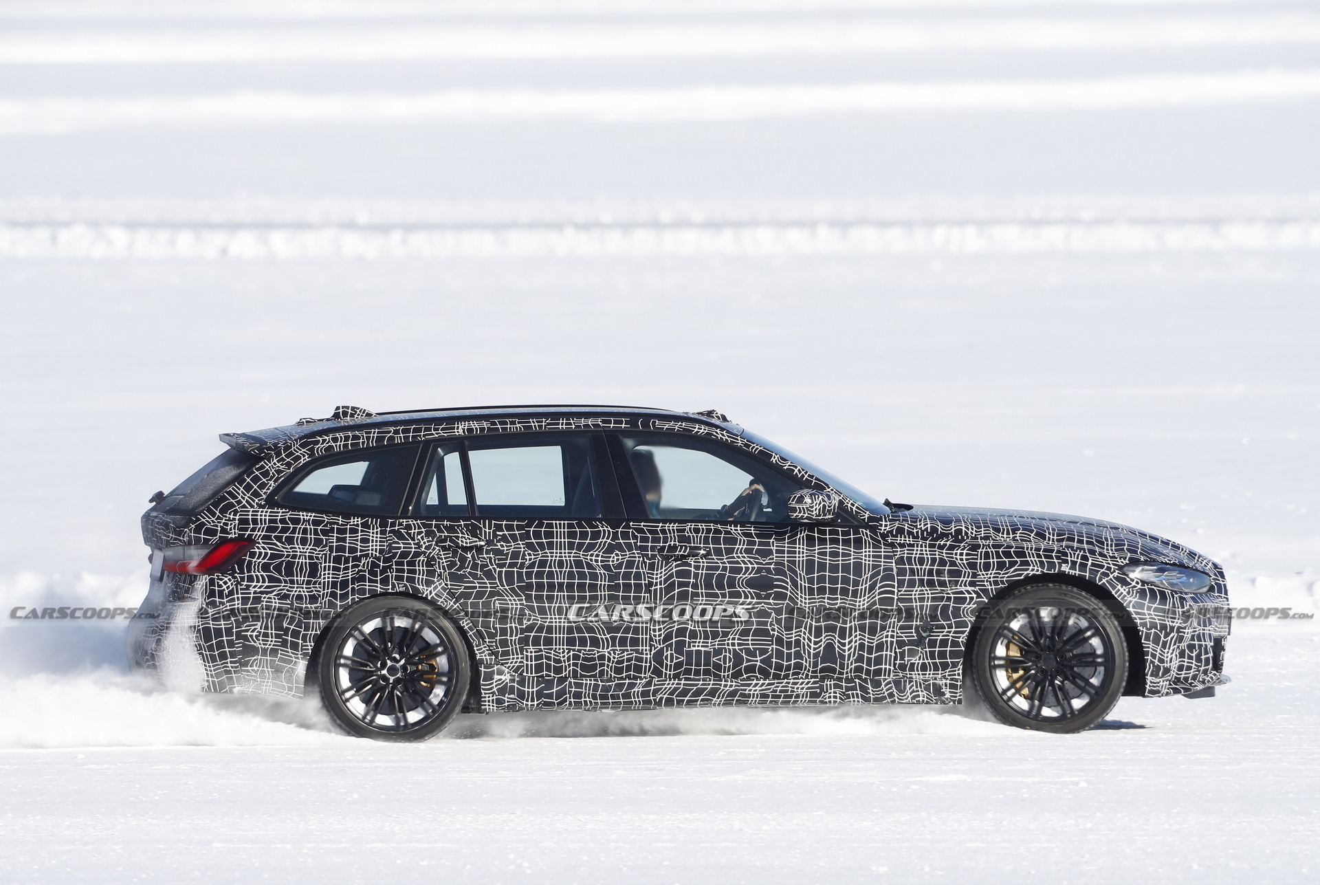Ah To Be A 2022 BMW M3 Touring Test Driver, Running Rings In The Snow