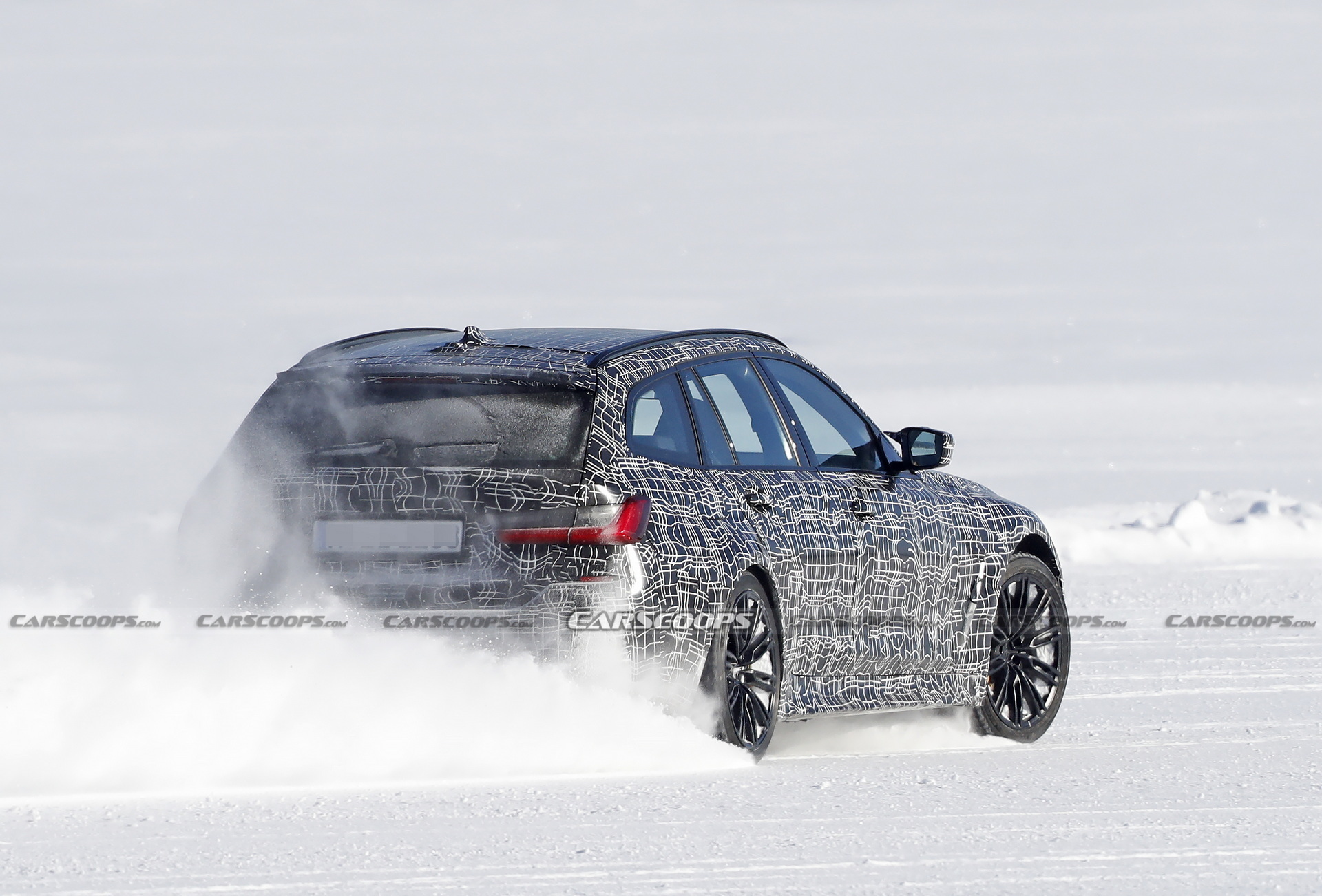 Ah To Be A 2022 BMW M3 Touring Test Driver, Running Rings In The Snow