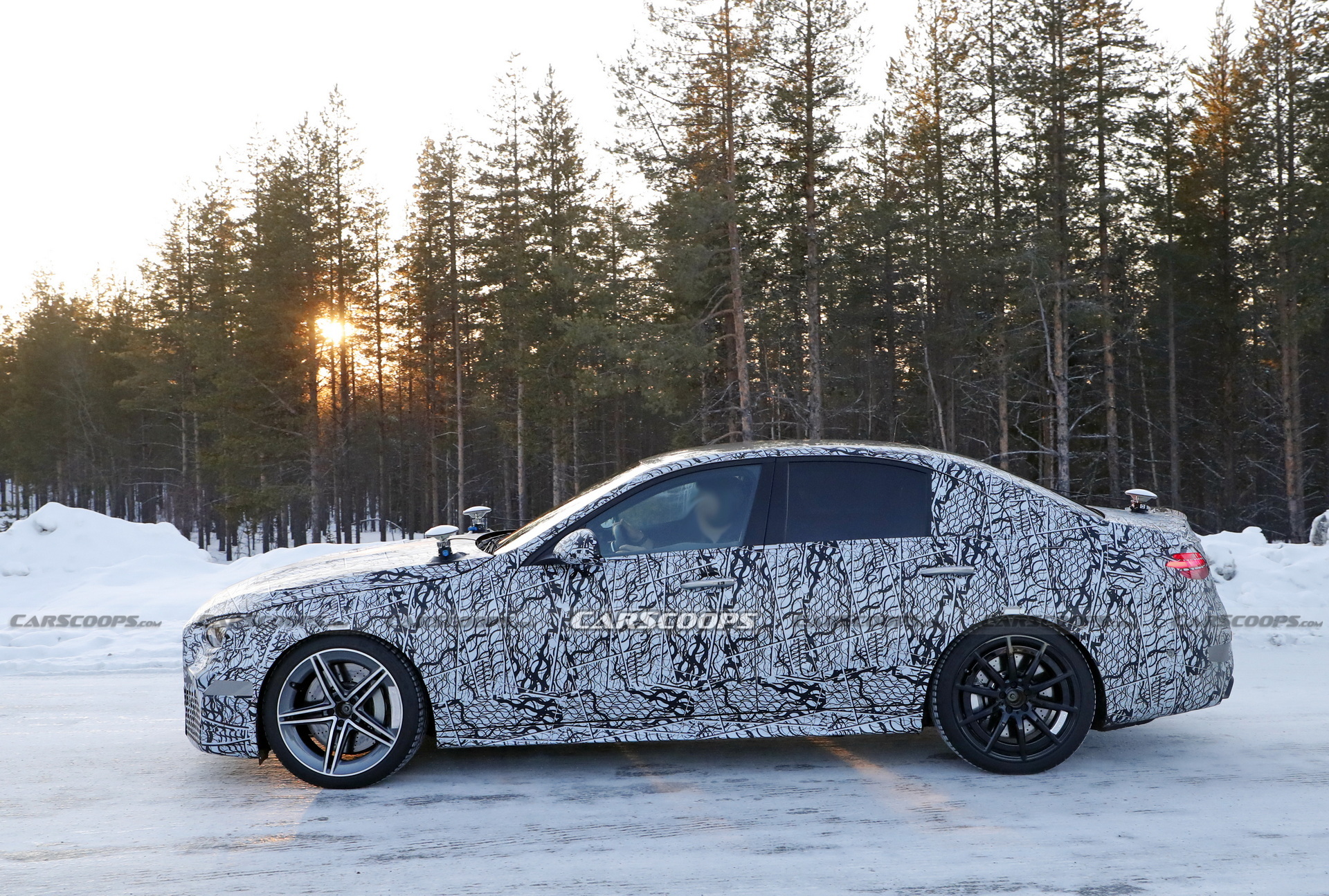 2022 Mercedes-AMG C63 Caught Testing Hybrid Powertrain In Cold-Weather Conditions