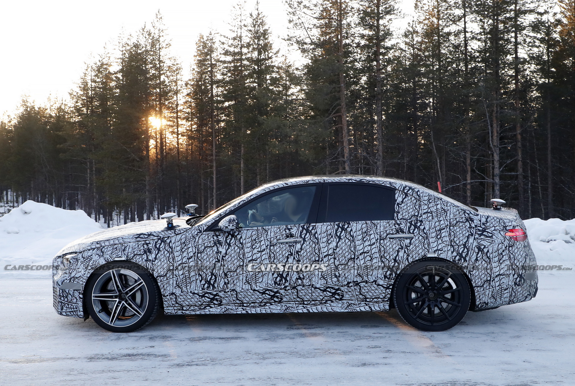 2022 Mercedes-AMG C63 Caught Testing Hybrid Powertrain In Cold-Weather Conditions