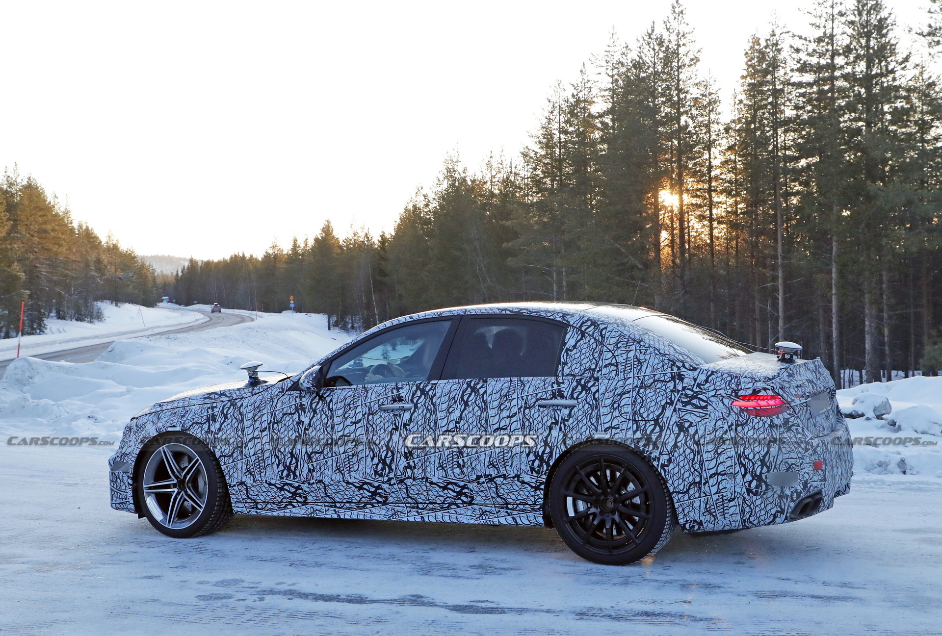 2022 Mercedes-AMG C63 Caught Testing Hybrid Powertrain In Cold-Weather Conditions