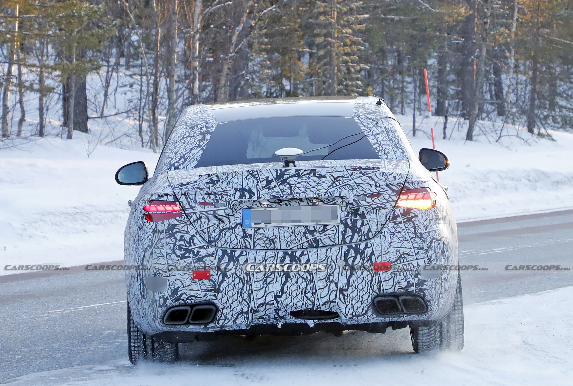 2022 Mercedes-AMG C63 Caught Testing Hybrid Powertrain In Cold-Weather Conditions