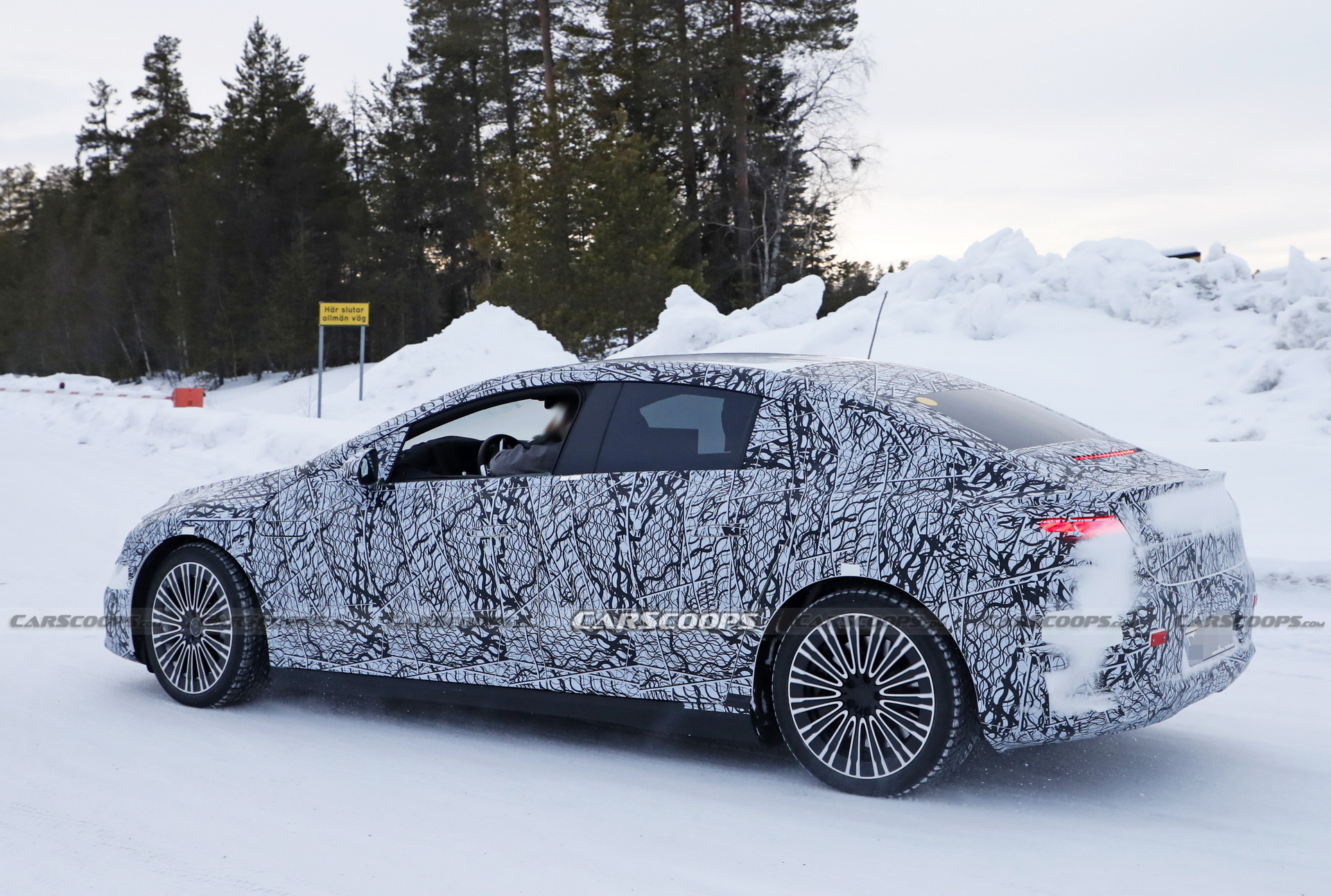 New Spy Shots Of Electric Mercedes EQE Reveal More Of Its Fluid Styling