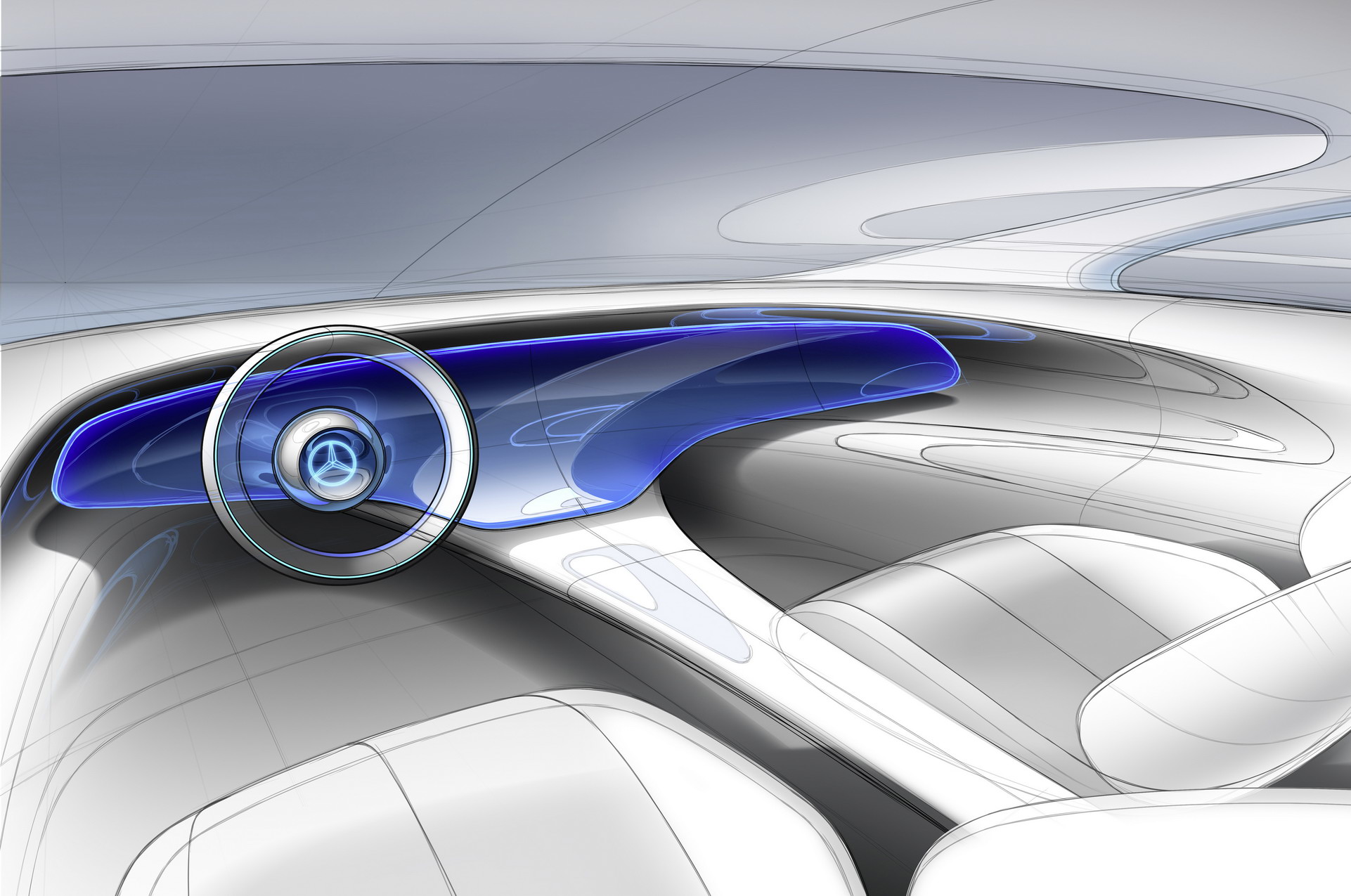 The 2022 Mercedes-Benz EQS Flagship Electric Sedan Has A Bonkers 56″ Curved Screen Dash