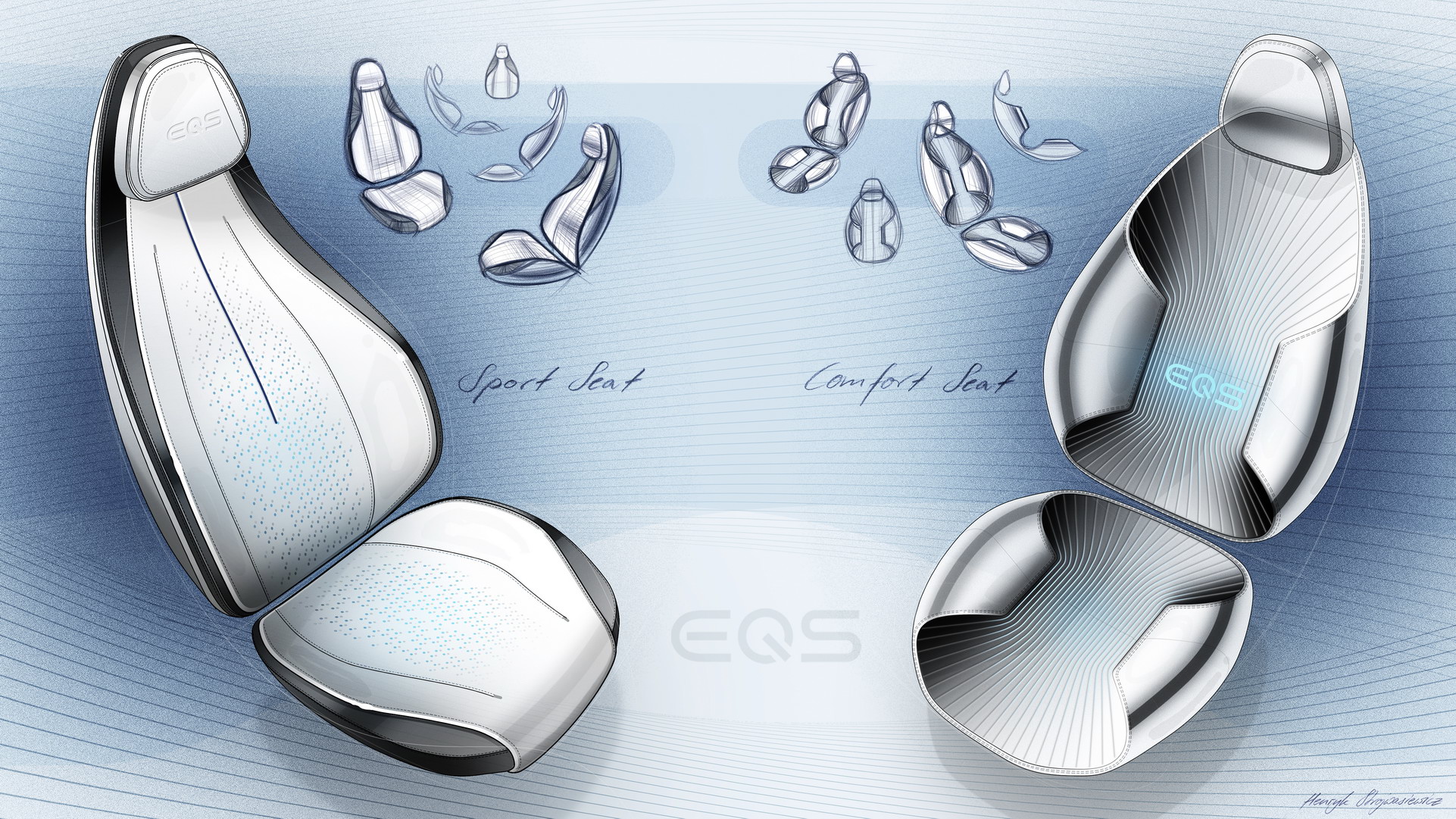 The 2022 Mercedes-Benz EQS Flagship Electric Sedan Has A Bonkers 56″ Curved Screen Dash