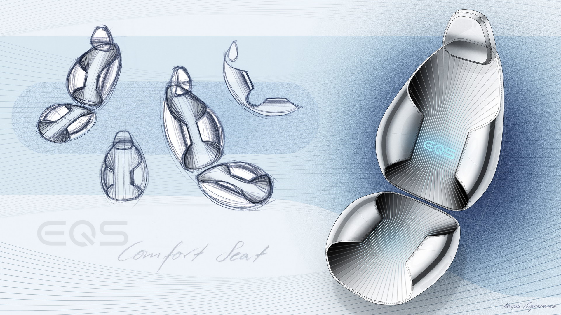 The 2022 Mercedes-Benz EQS Flagship Electric Sedan Has A Bonkers 56″ Curved Screen Dash