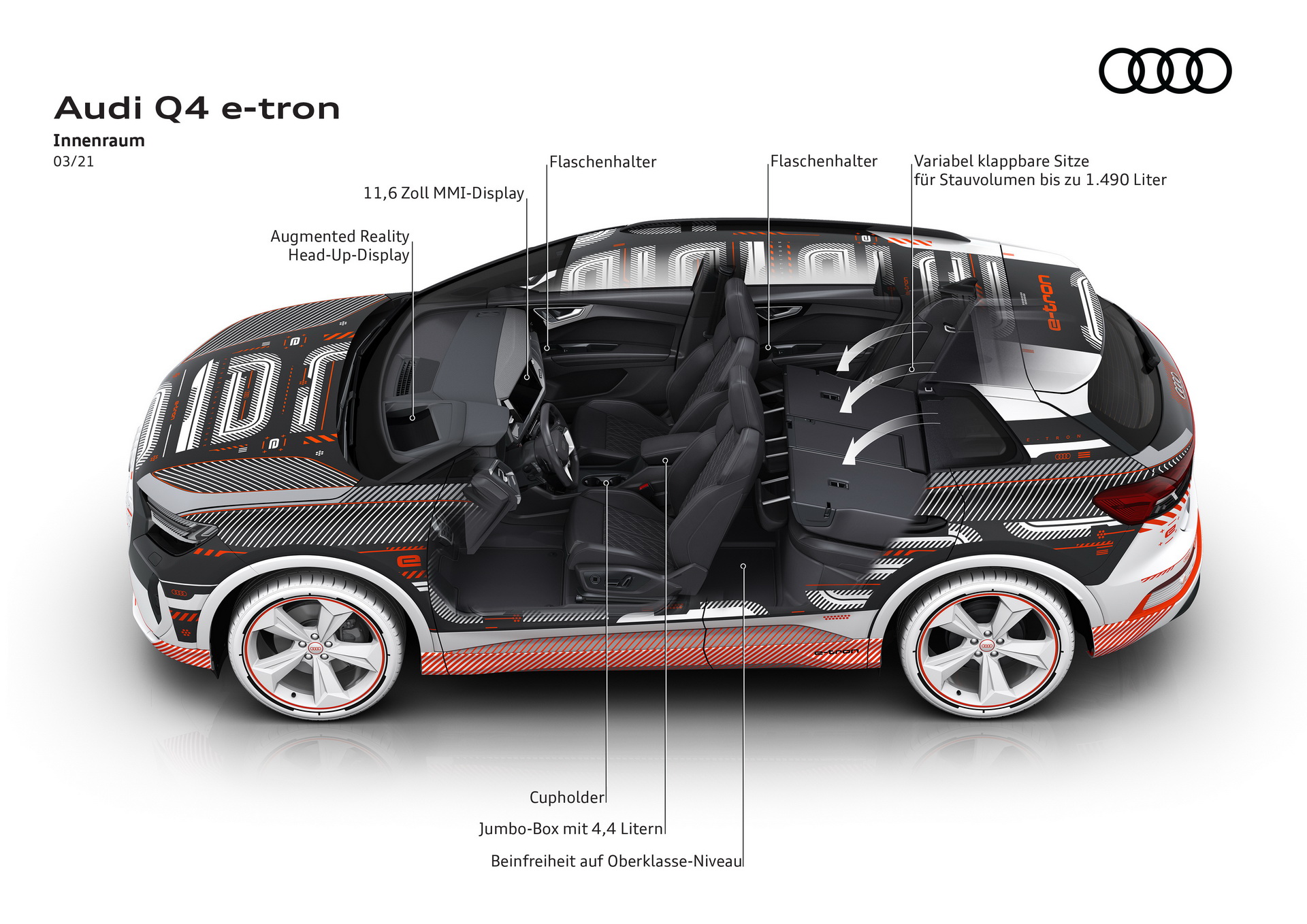 Take A Seat Inside Audi’s New Q4 E-Tron Electric SUV And Check Out Its Smart Features