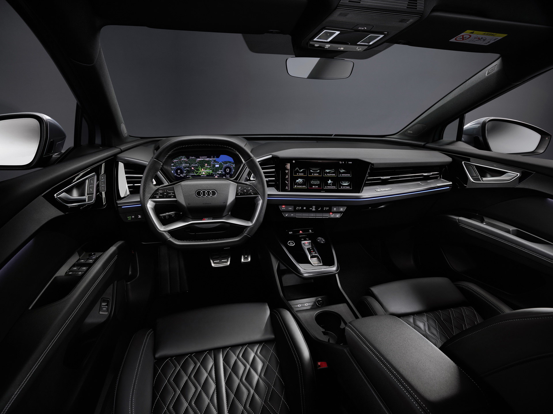 Take A Seat Inside Audi’s New Q4 E-Tron Electric SUV And Check Out Its Smart Features