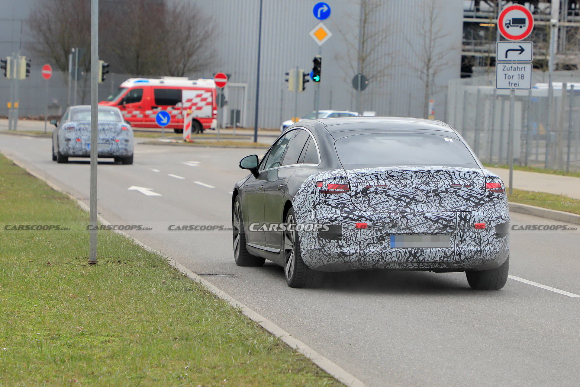 2022 Mercedes-Benz EQS Drops More Camo, Unveiling Date Is Two Weeks Away
