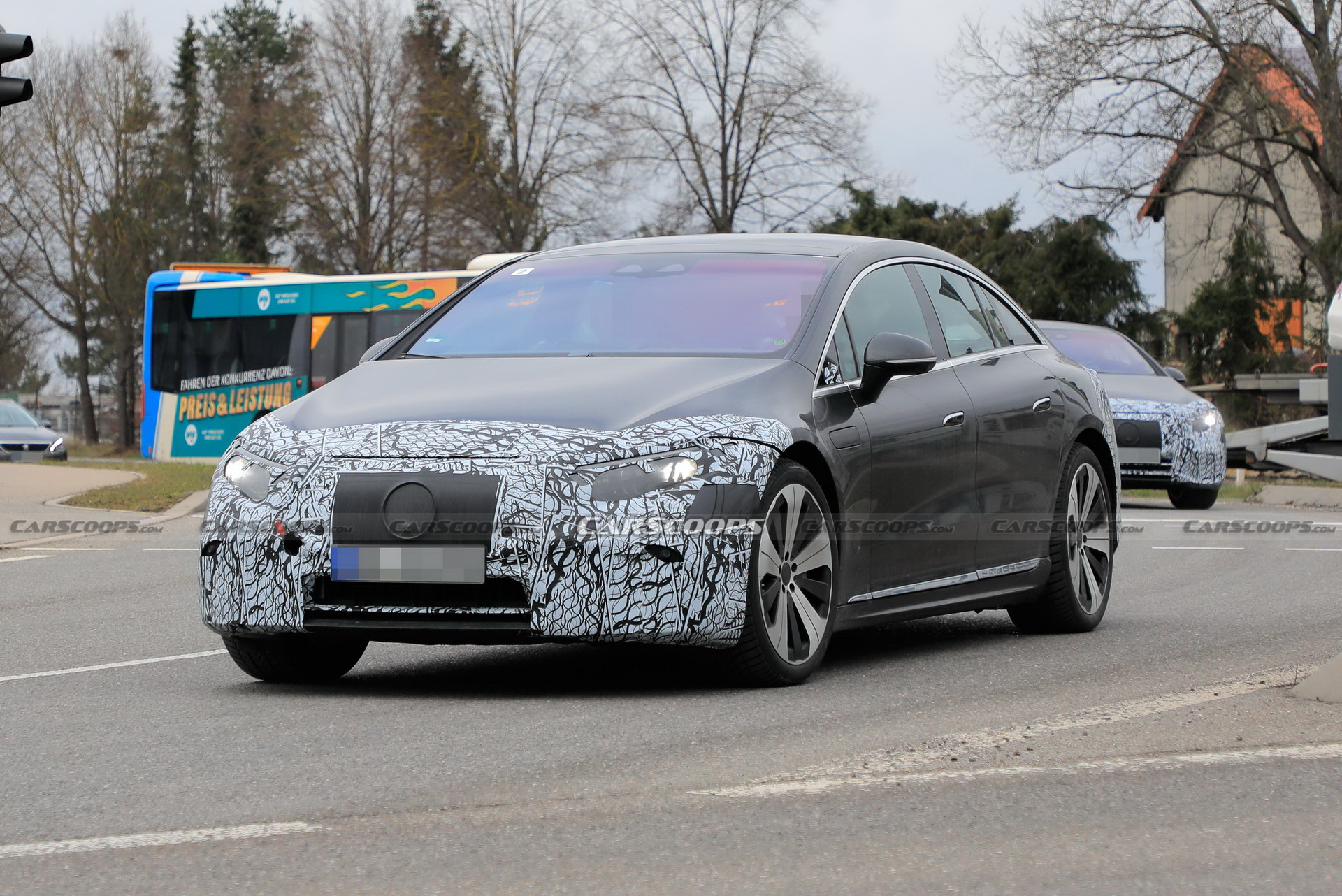 2022 Mercedes-Benz EQS Drops More Camo, Unveiling Date Is Two Weeks Away