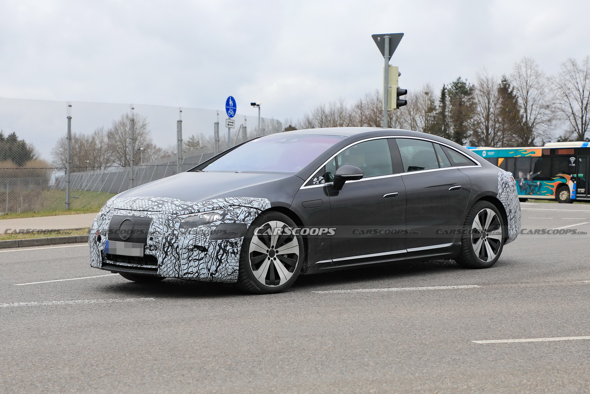 2022 Mercedes-Benz EQS Drops More Camo, Unveiling Date Is Two Weeks Away