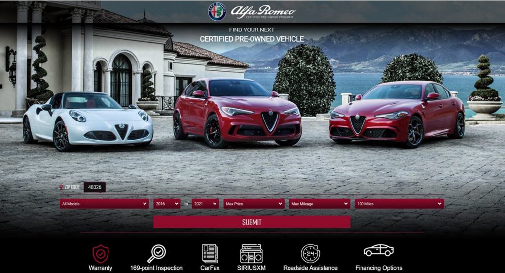  Alfa Romeo’s New Certified Pre-Owned Website Allows You To Buy Online