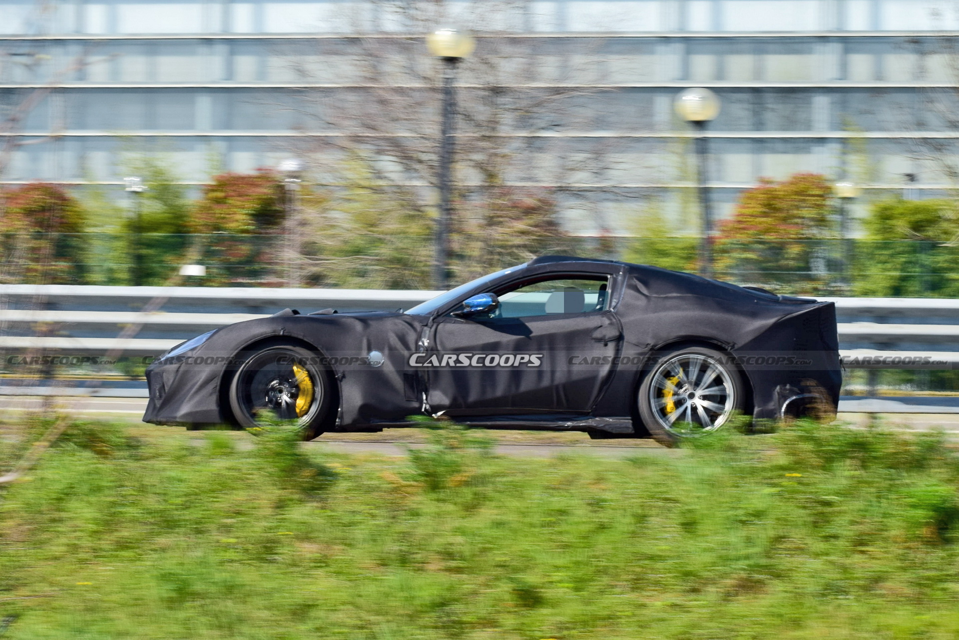 2022 Ferrari 812 ‘Versione Speciale’ Spotted Trying To Hide Under Dizzying Graphics