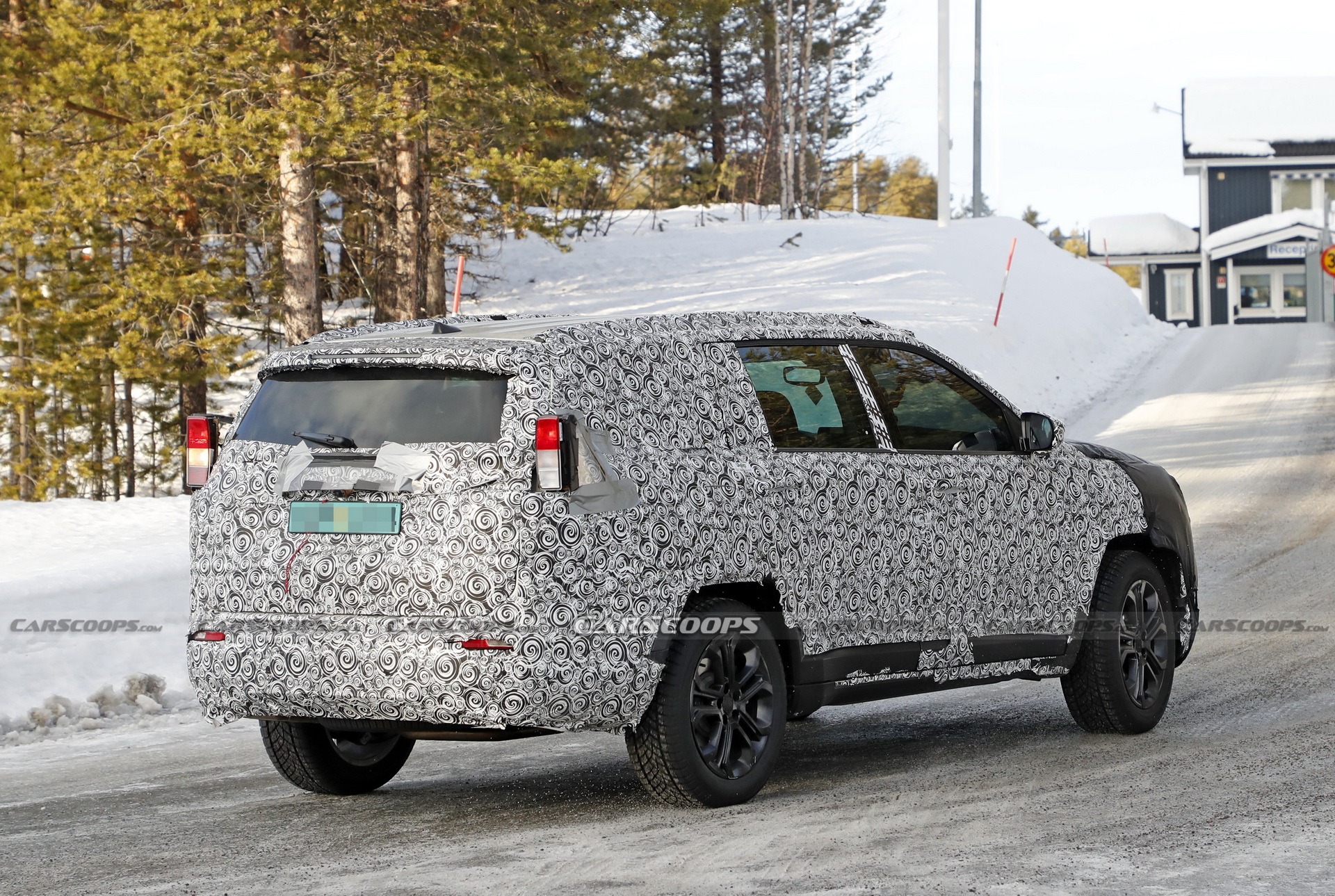 Jeep’s Compass-Based Seven-Seater Spied Testing In Northern Sweden