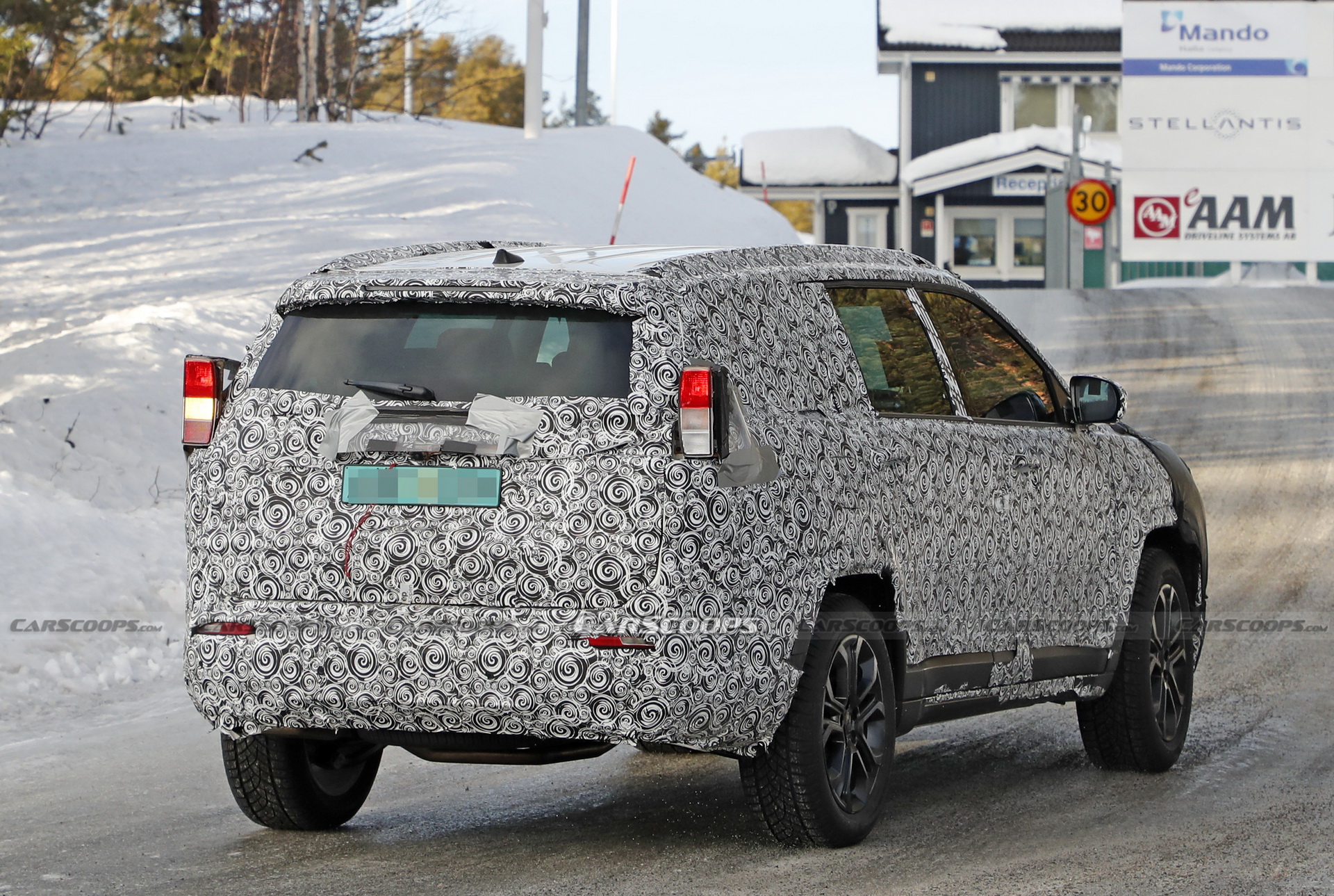 Jeep’s Compass-Based Seven-Seater Spied Testing In Northern Sweden