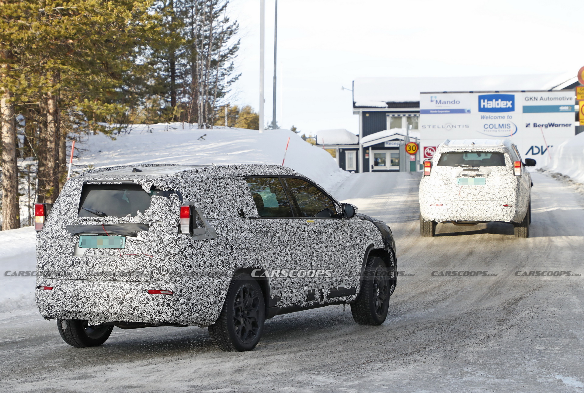 Jeep’s Compass-Based Seven-Seater Spied Testing In Northern Sweden