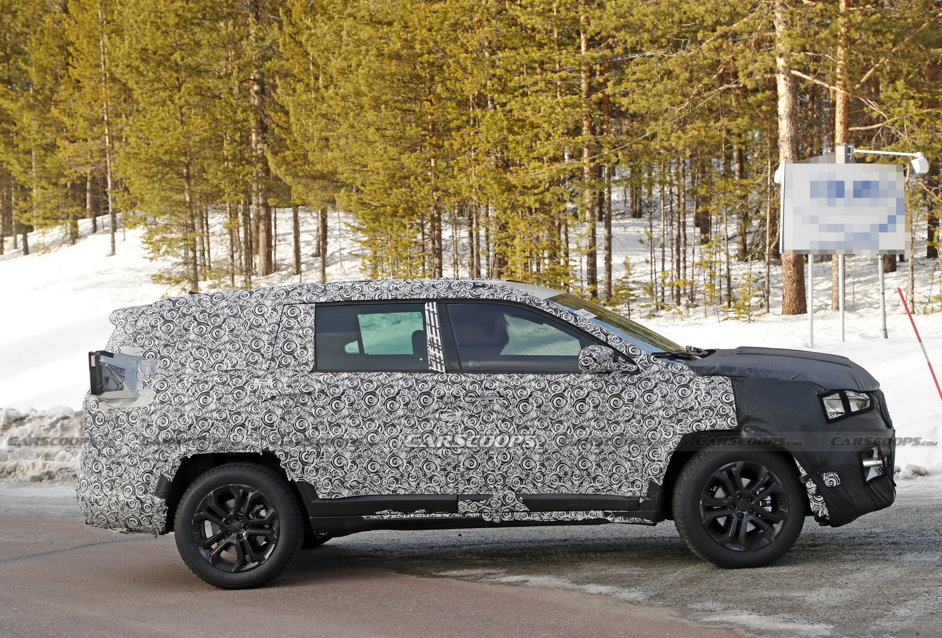 Jeep’s Compass-Based Seven-Seater Spied Testing In Northern Sweden