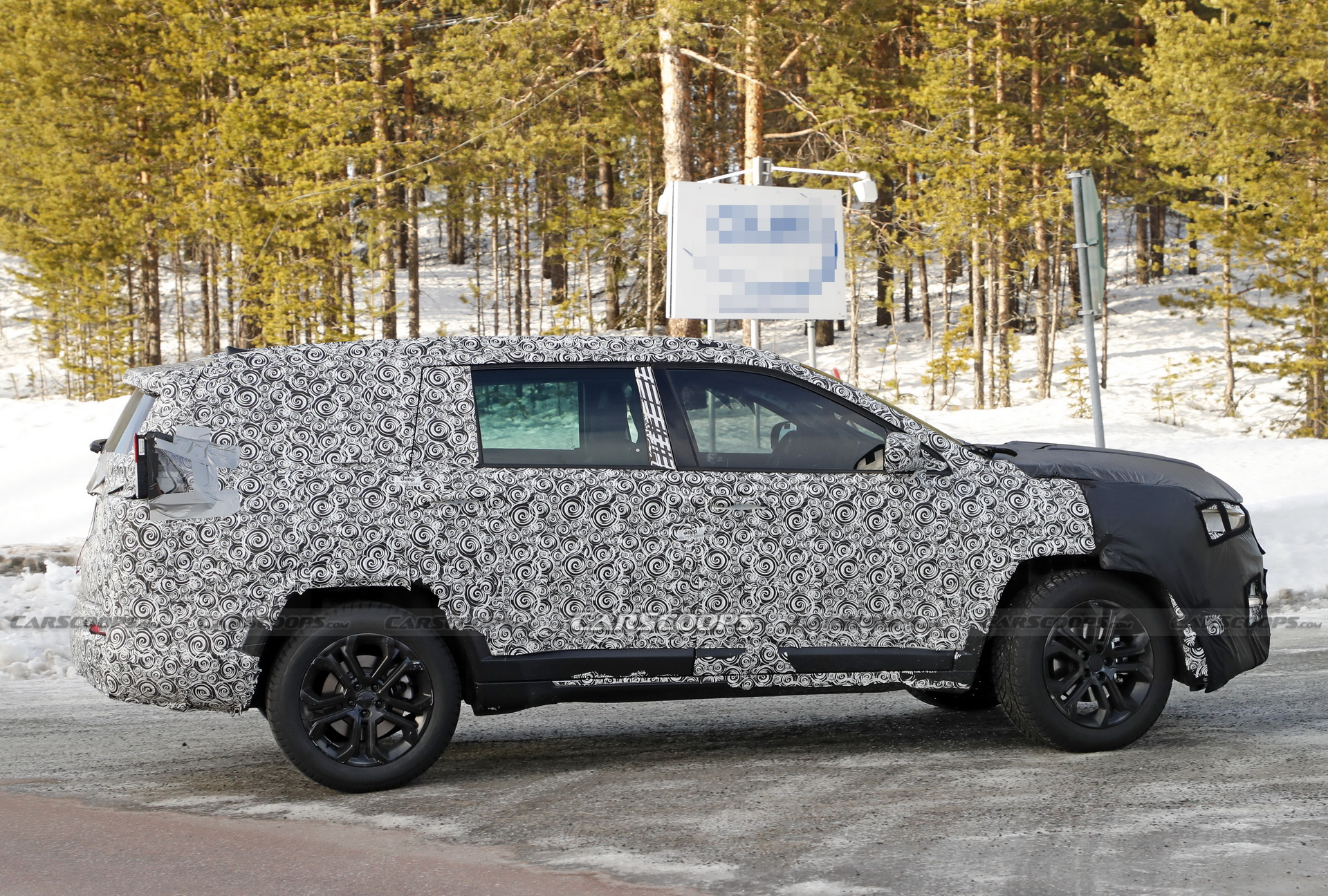 Jeep’s Compass-Based Seven-Seater Spied Testing In Northern Sweden