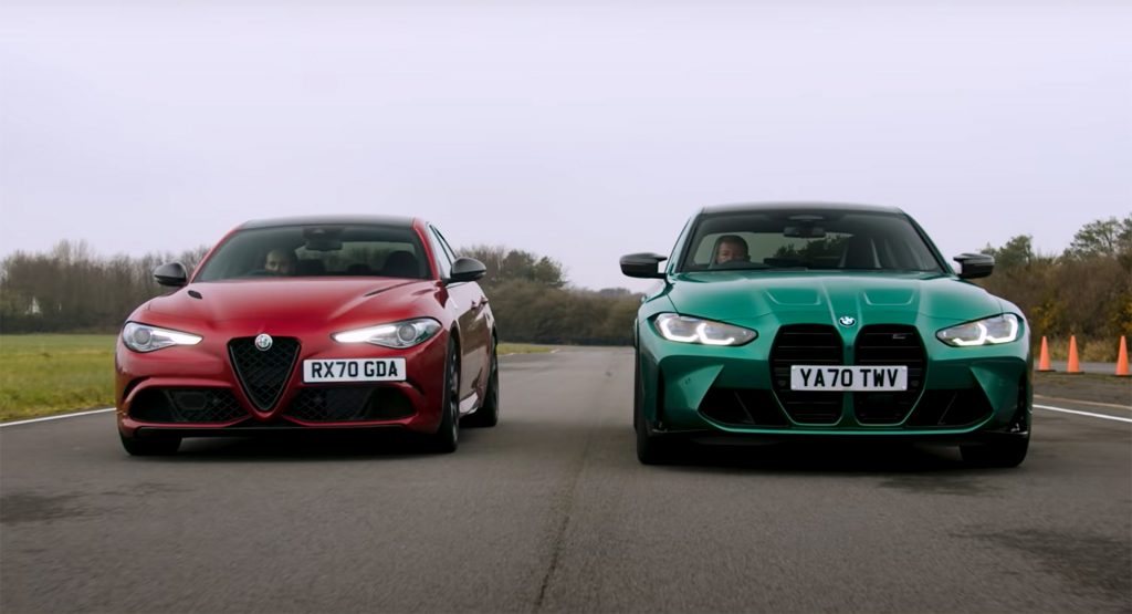 Battle Of The Vertical Grilles: BMW M3 Competition And Alfa Romeo Giulia QV Face Off On Track