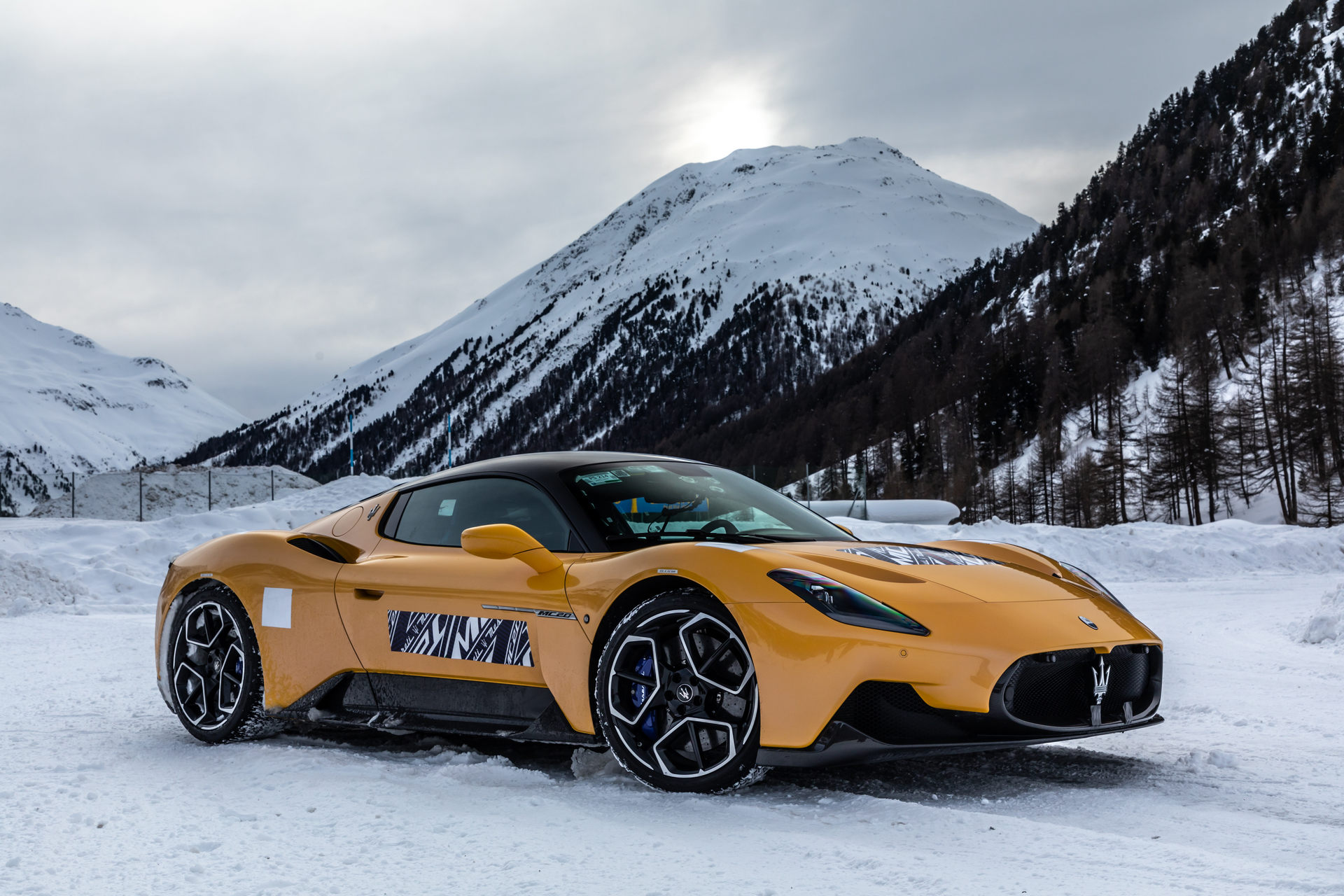 Maserati’s MC20 Mid-Engined Supercar Takes On Snow Drifting