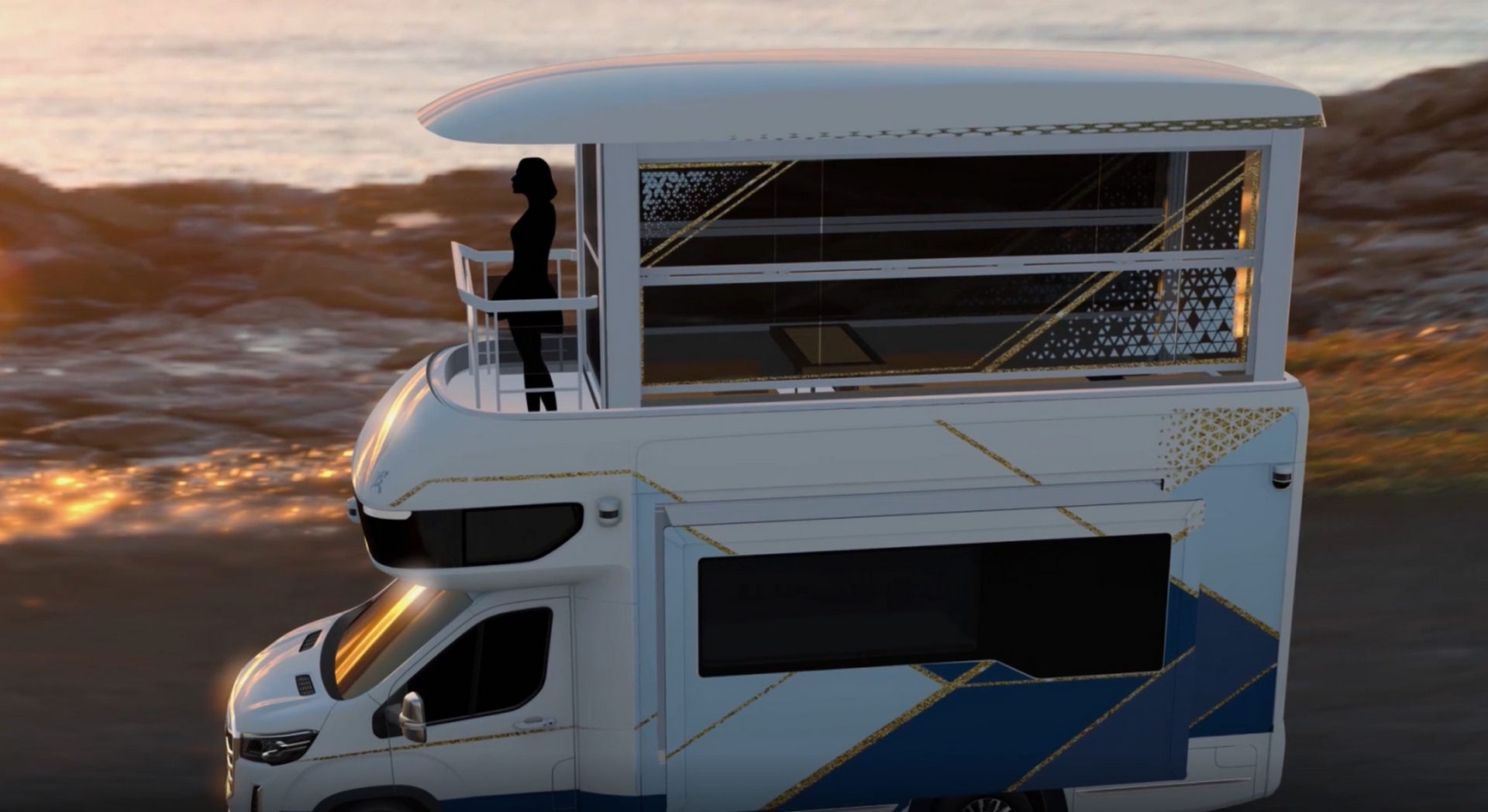 SAIC’s Maxus RV Is A Lux Villa On Wheels With A Second Level And An Elevator