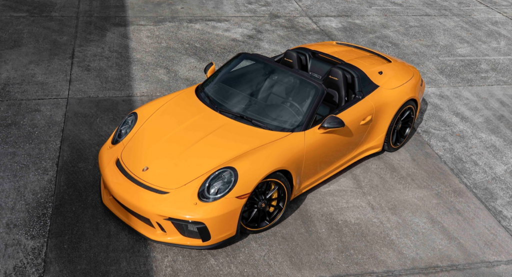  32-mile Porsche 911 Speedster Looks Stunning In $13k One-Off Yellow Paint