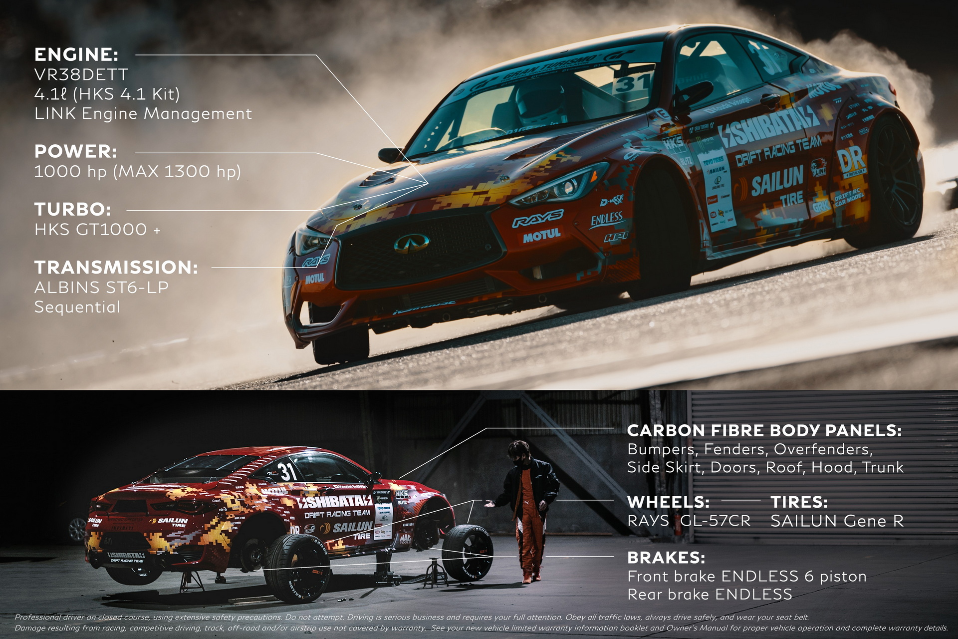 Envious Of America’s Infiniti Q60, Japanese Drifters Imported It For Competition And Gave It 1,000-HP