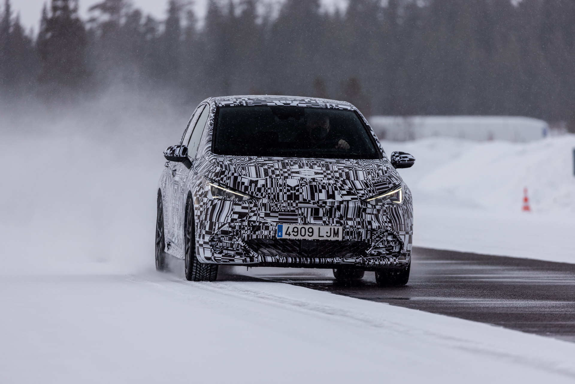 2021 Cupra Born Electric Hatchback Goes Drifting On Ice, Debut Set For Early May