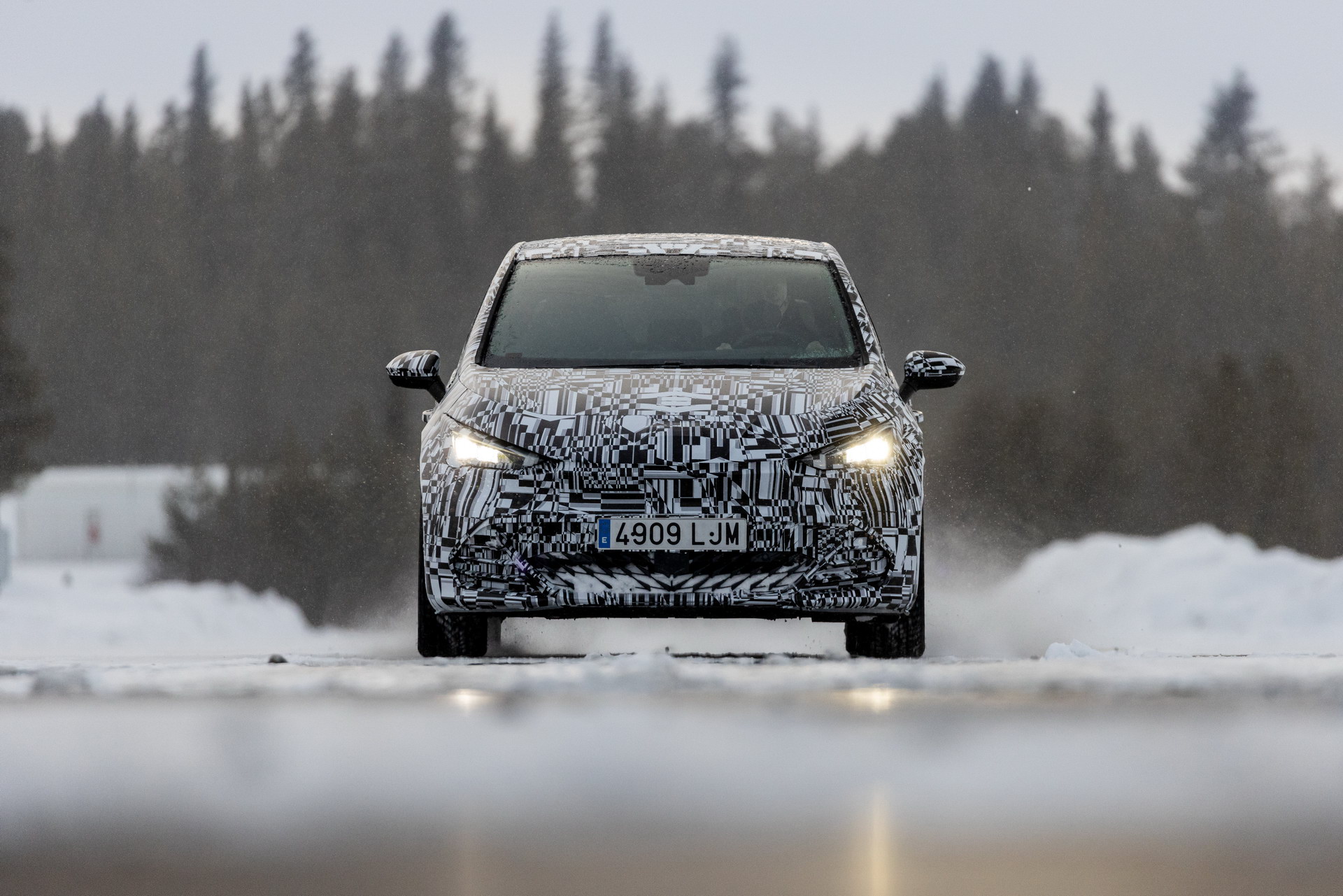2021 Cupra Born Electric Hatchback Goes Drifting On Ice, Debut Set For Early May