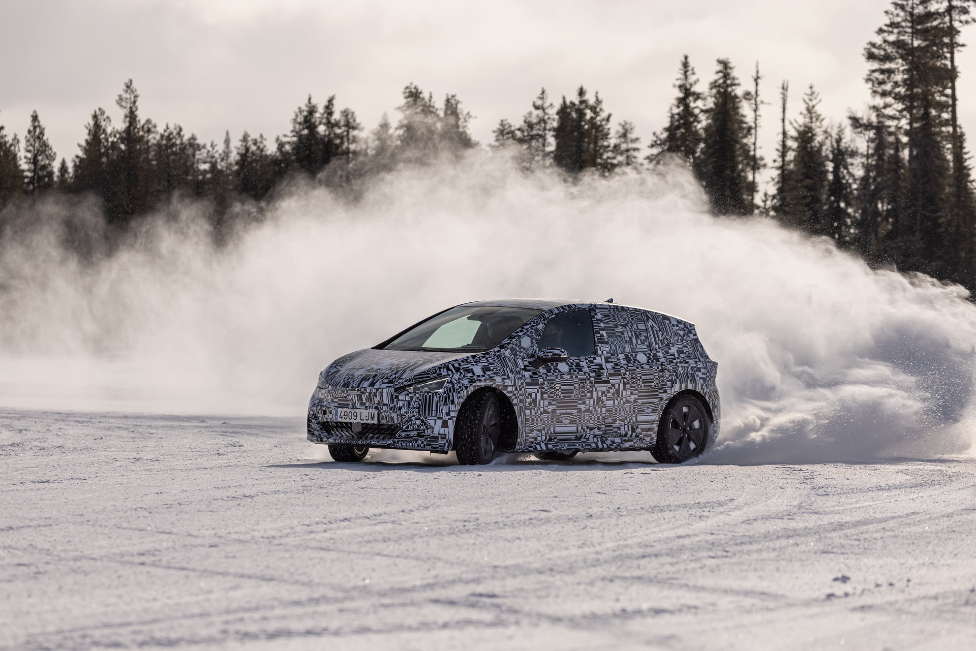 2021 Cupra Born Electric Hatchback Goes Drifting On Ice, Debut Set For Early May