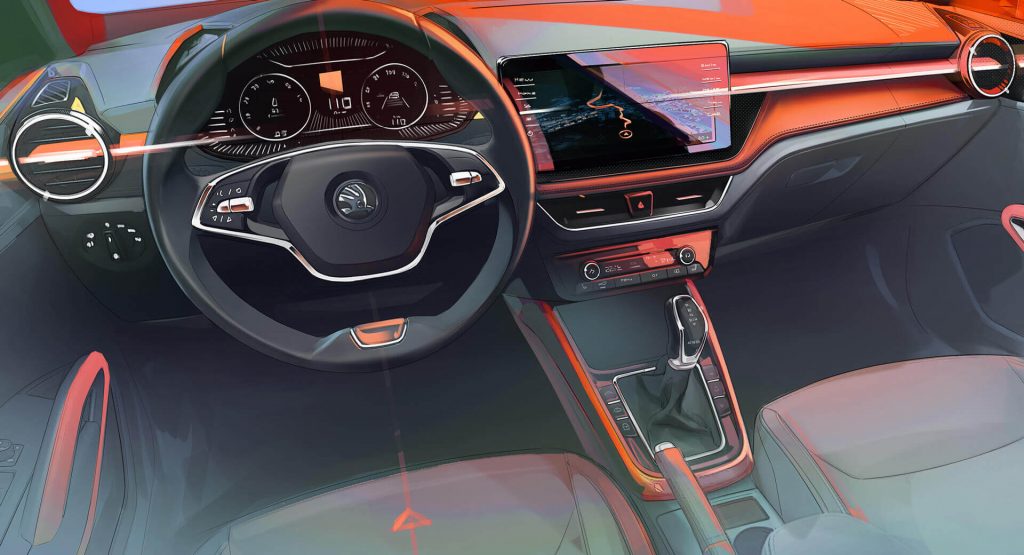 rietje Articulatie Dierentuin s nachts 2021 Skoda Fabia Gets Octavia-Inspired Interior With Tablet-Like  Infotainment System | Carscoops