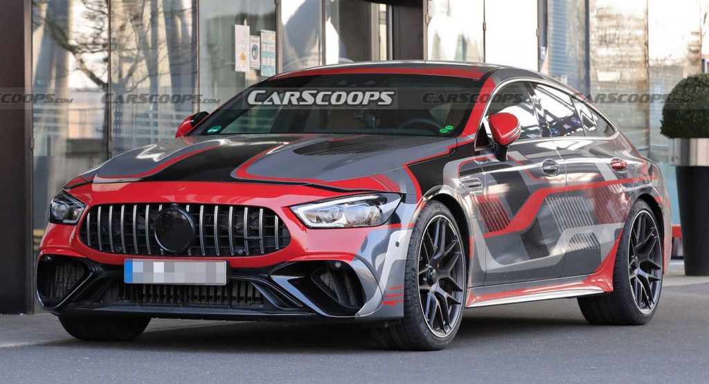 Mercedes-AMG GT 73 4-Door Spied Undisguised, Clearly Shows Off Its Charging Port