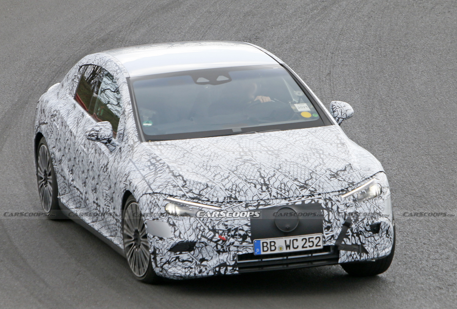 2022 Mercedes-Benz EQE EV Spotted Testing At The Nurburgring