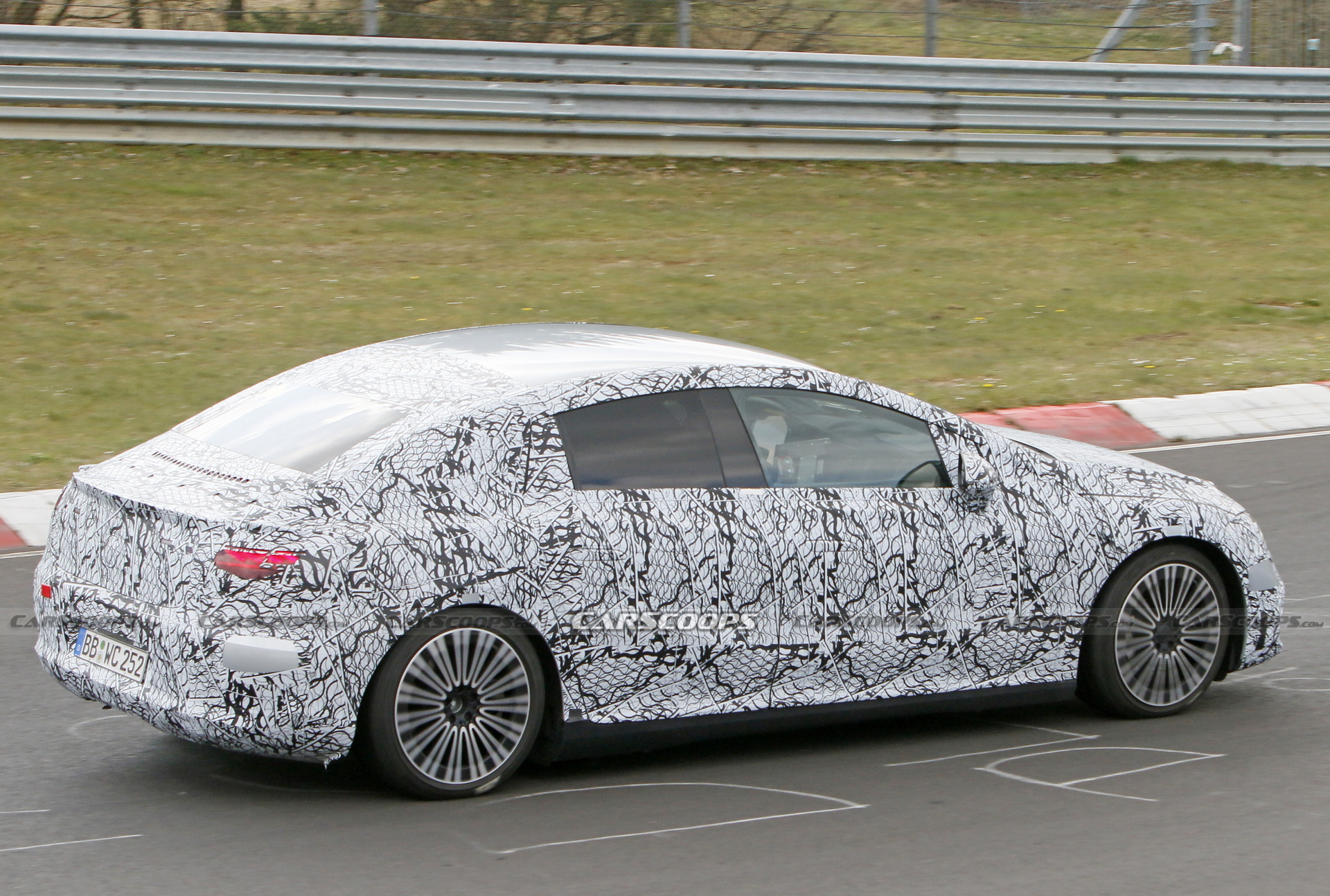 2022 Mercedes-Benz EQE EV Spotted Testing At The Nurburgring