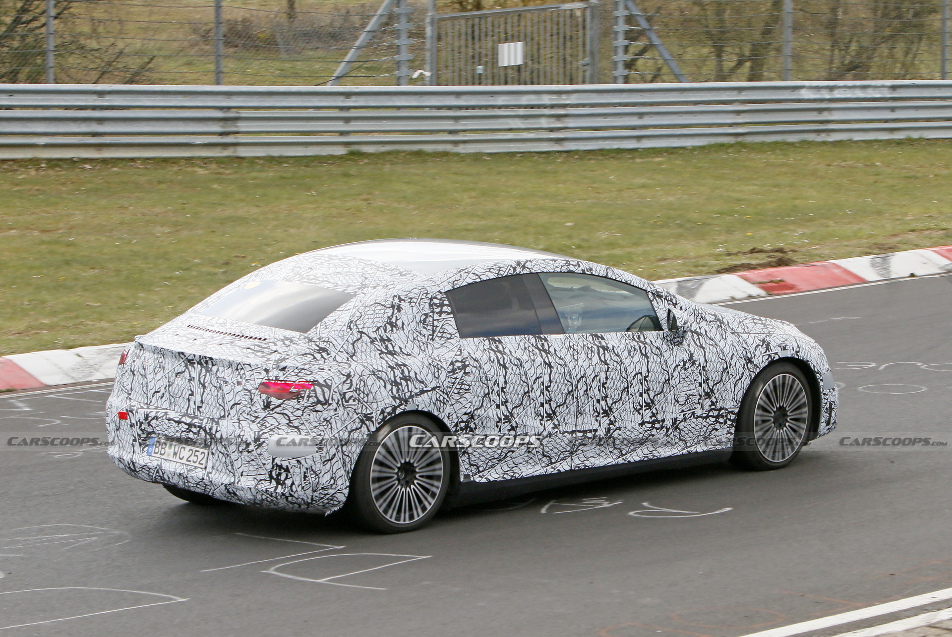 2022 Mercedes-Benz EQE EV Spotted Testing At The Nurburgring