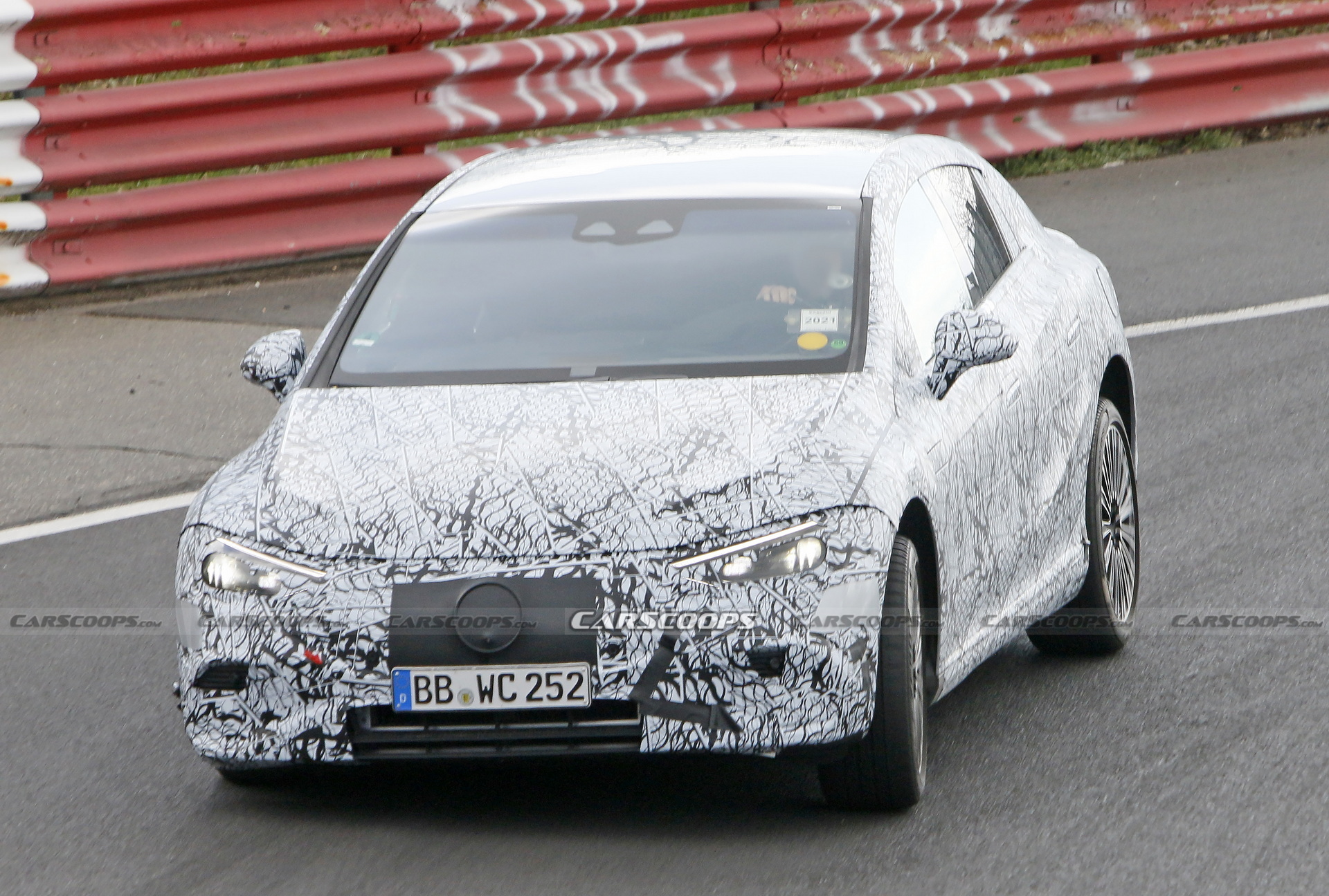 2022 Mercedes-Benz EQE EV Spotted Testing At The Nurburgring