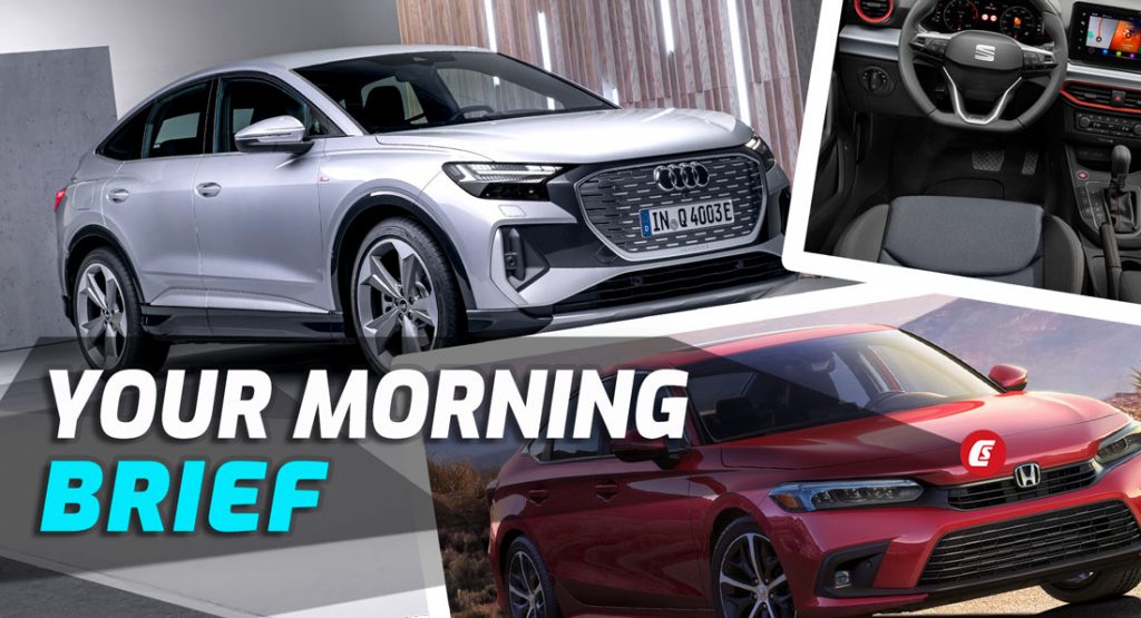 New 22 Audi Q4 E Tron Xpeng P5 Ev 22 Honda Civic And A Track Ready Model 3 Your Morning Brief Carscoops