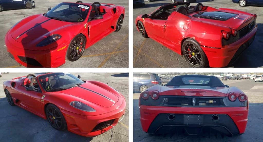This Ferrari 16M Scuderia Spider Has A Salvage Title But Could Be A Bargain